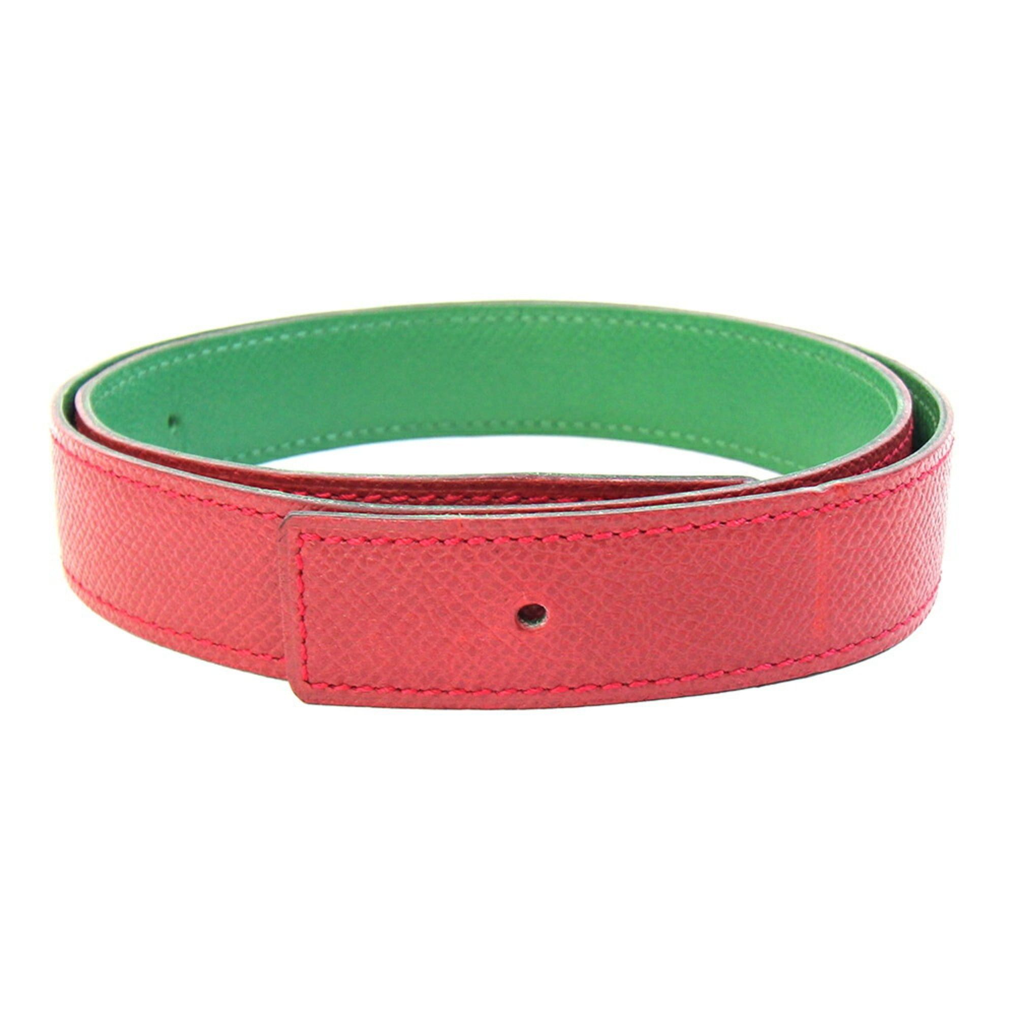 Hermes Hermes Replacement Strap for Constance H-belt, Red/Green Leather, Size 65, □A Stamp, Manufactured in 1997, Buckle Not Included, Reversible, Vintage, Ladies' HERMES Size ONE SIZE - 1 Thumbnail