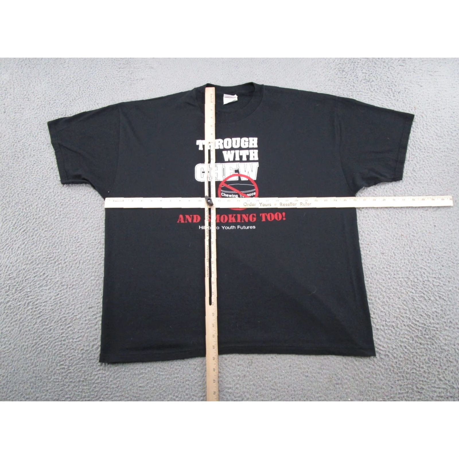 Hanes VINTAGE Hanes 2XL T-Shirt Graphic Print Cowboy Tobacco Rugged Theme Men Shirt Black 70s 80s Graphic Tee Mens Size US XXL / EU 58 / 5 - 5 Thumbnail