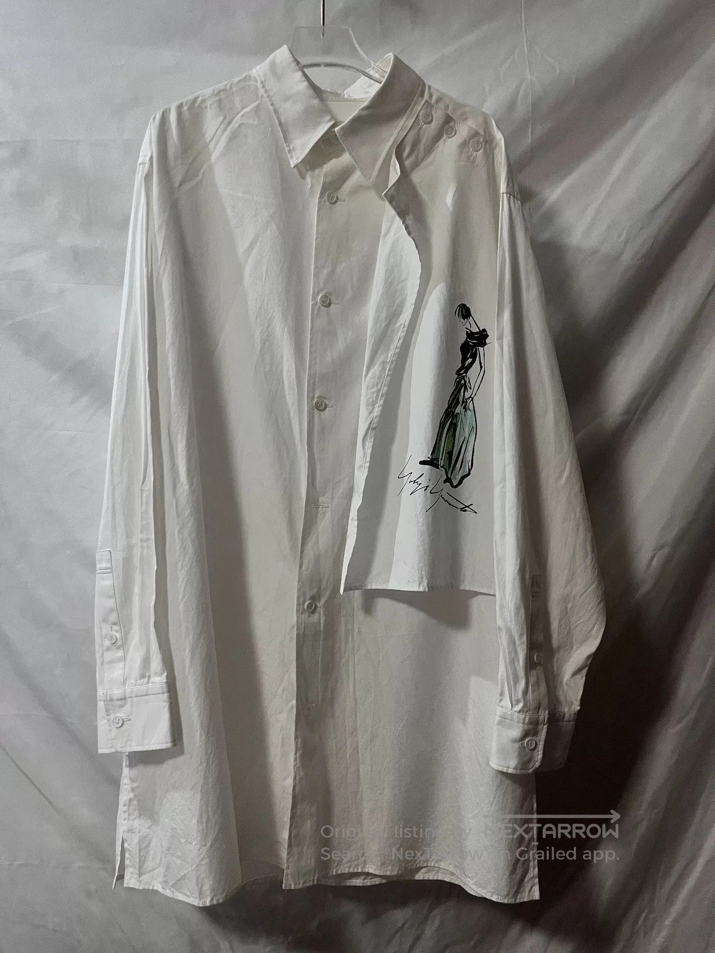 Yohji Yamamoto Yohji Yamamoto Hand-Painted Portrait Shirt. Size L / US 10 / IT 46 - 2 Thumbnail