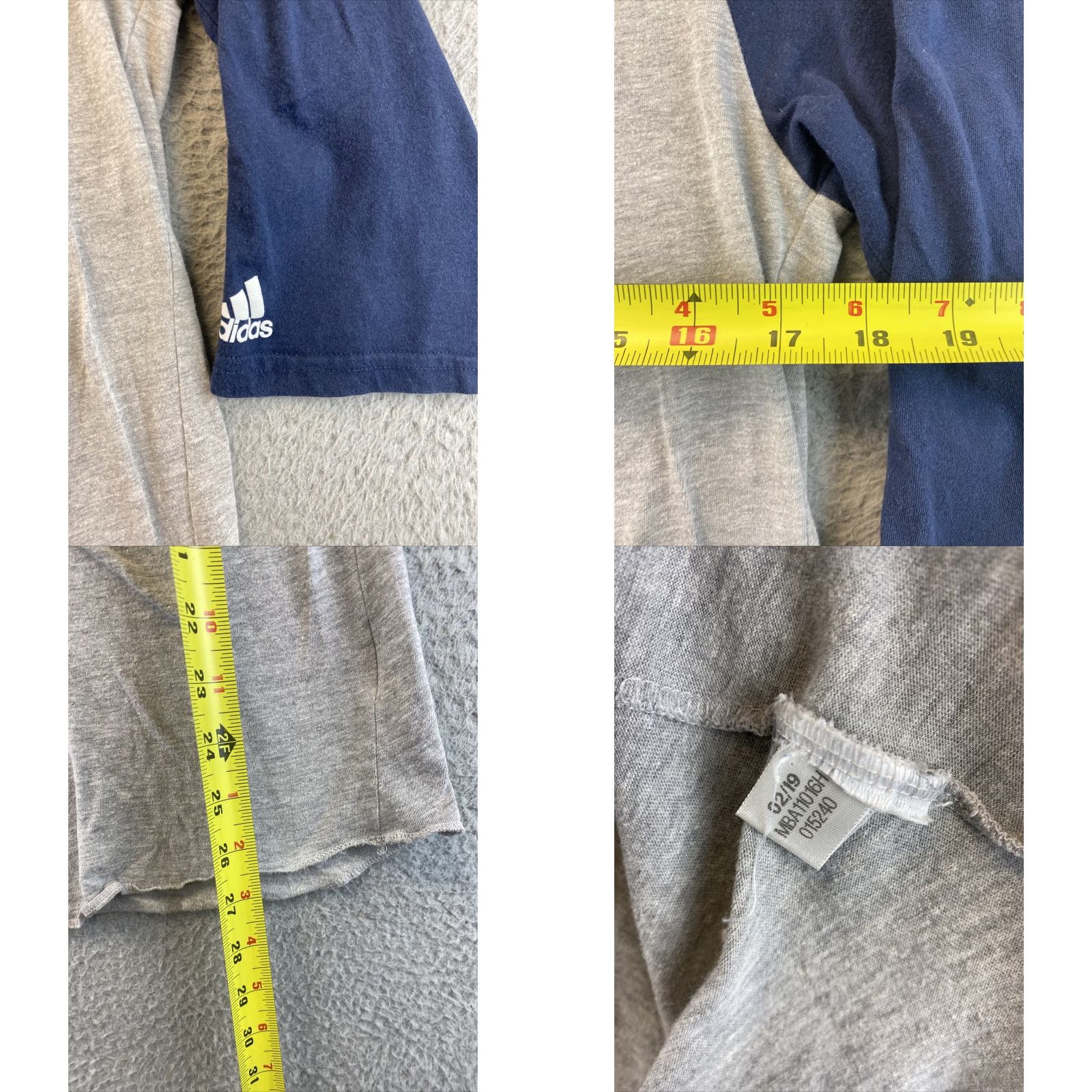 Adidas Adidas Shirt Mens Size S 3/4 Sleeve USA Flag Graphic Gray Navy Blue 91-67 Size US S / EU 44-46 / 1 - 8 Thumbnail