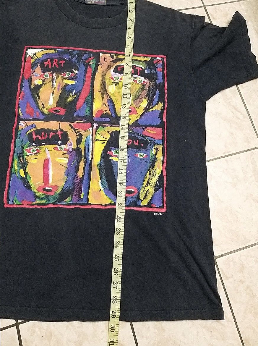 Art Comes First VINTAGE 90s FRED BABB ART CAN'T HURT YOU ABSTRACT T SHIRT Size US L / EU 52-54 / 3 - 6 Thumbnail