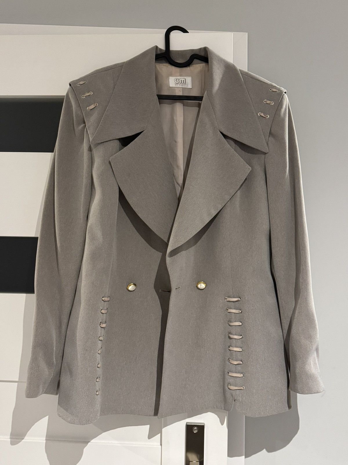 Vintage Vintage Grey Blazer with Decorative Details Size XL / US 12-14 / IT 48-50 - 3 Thumbnail