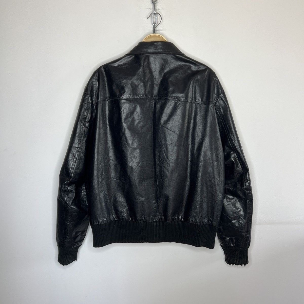 Zara Vintage Zara Genuine Leather Bomber Flight Jacket Size US L / EU 52-54 / 3 - 7 Thumbnail