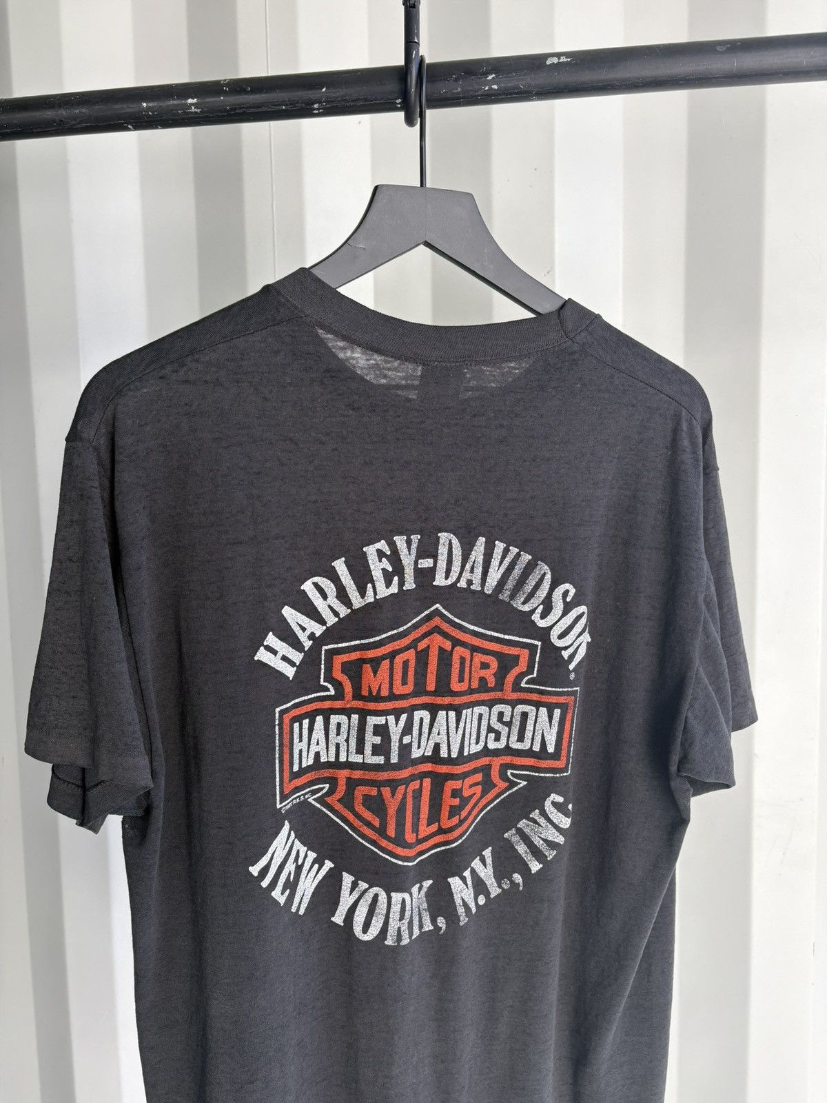 Harley Davidson Thrashed Harley Only the Best Faded Shirt Erd grunge Thin Size US XL / EU 56 / 4 - 4 Thumbnail