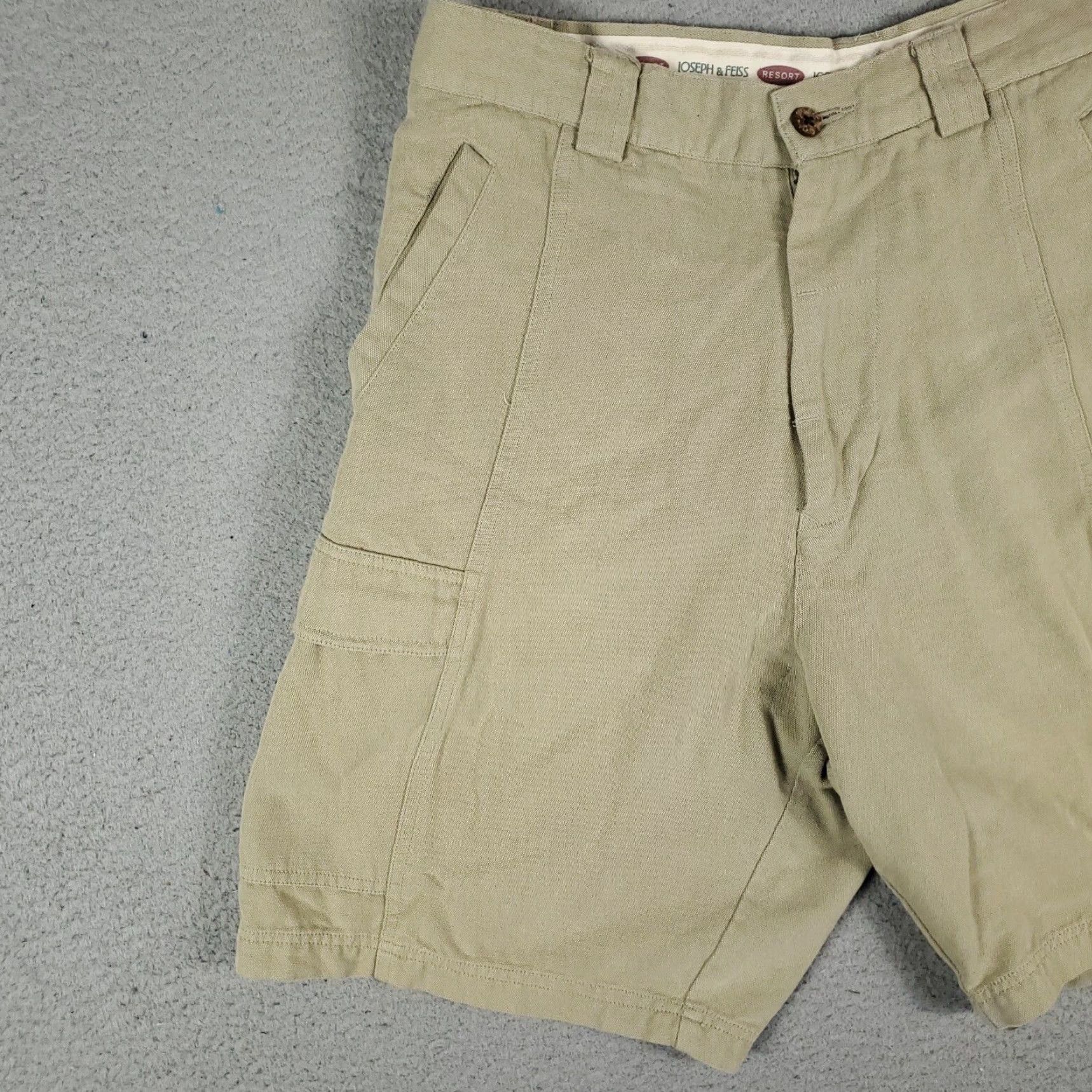 Joseph VINTAGE Joseph Feiss Men's Beige Flat Front Chino Shorts Size 32 Casual Workwear Size US 32 / EU 48 - 2 Thumbnail