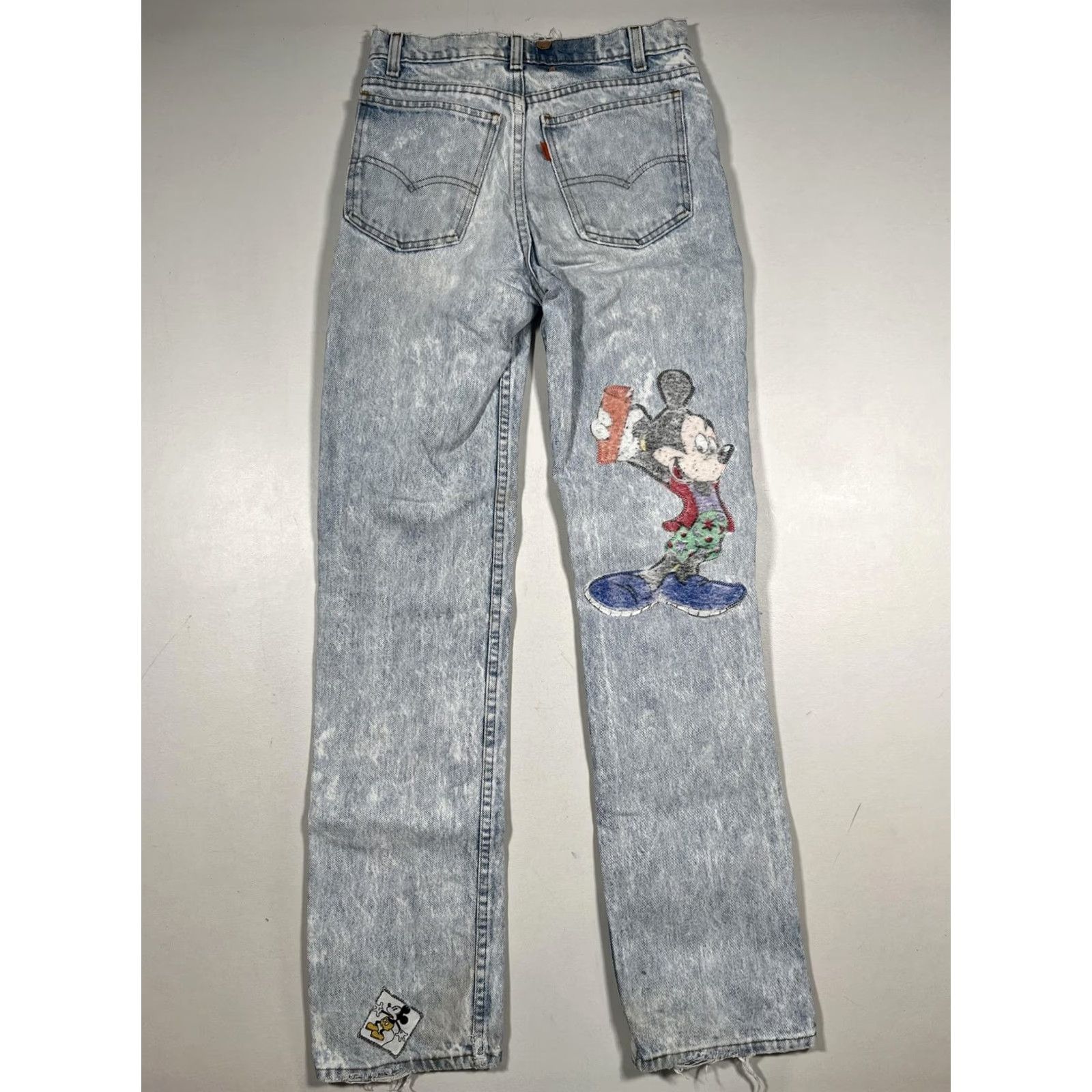 Levi's VINTAGE Levi's Jeans Womens Blue Acid Wash Mickey Disney 90s VTG Read Size 26" / US 2 / IT 38 - 2 Thumbnail