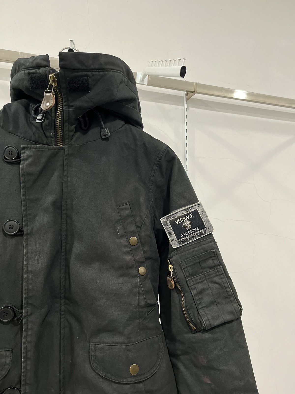 Versace Jeans Couture Versace Jeans Couture Fur Parka Canvas Duck Material Size US L / EU 52-54 / 3 - 5 Thumbnail
