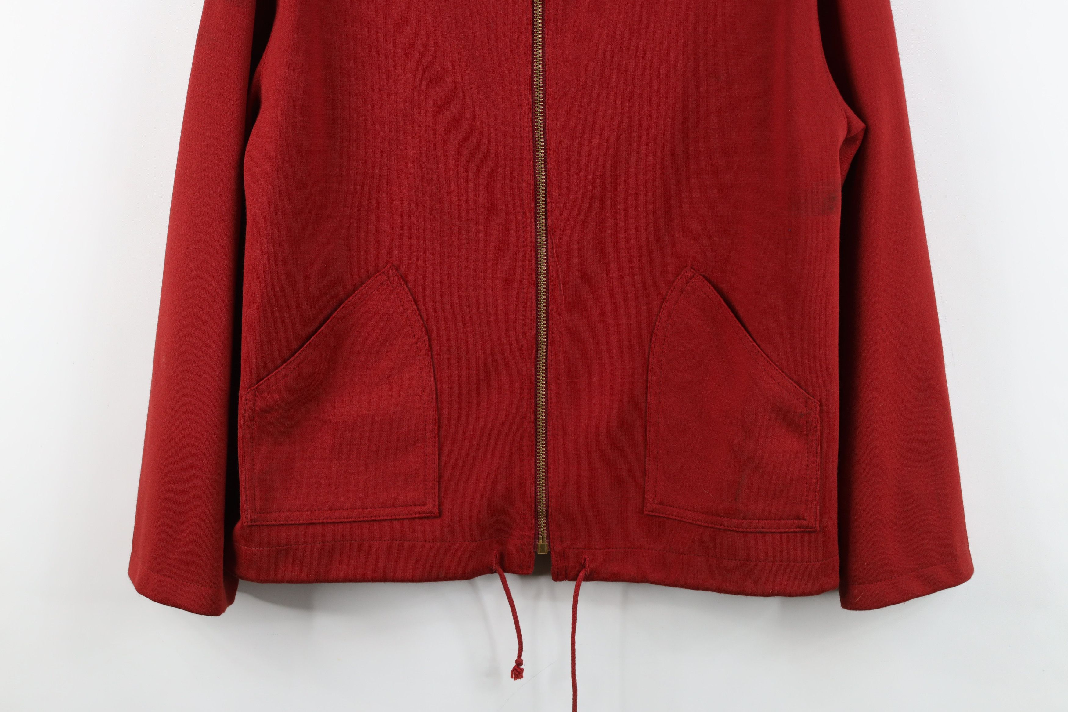 Vintage Vintage 60s Streetwear Knit Full Zip Jacket Red USA Size XL / US 12-14 / IT 48-50 - 3 Thumbnail