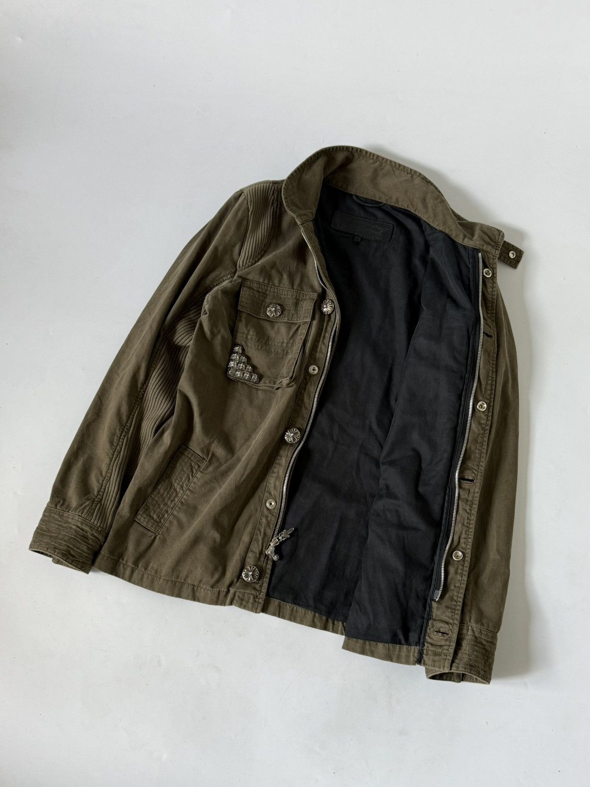 Chrome Hearts Chrome Hearts Cherry Bomb Navy Green Military Jacket Size US M / EU 48-50 / 2 - 5 Thumbnail