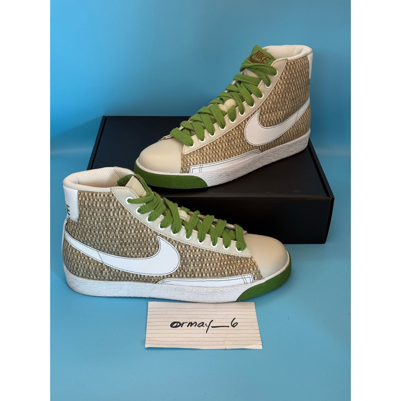 Nike WMNS Nike Blazer Mid Premium Birch Chlorophyll w10 Size US 10 / IT 40 - 1 Thumbnail