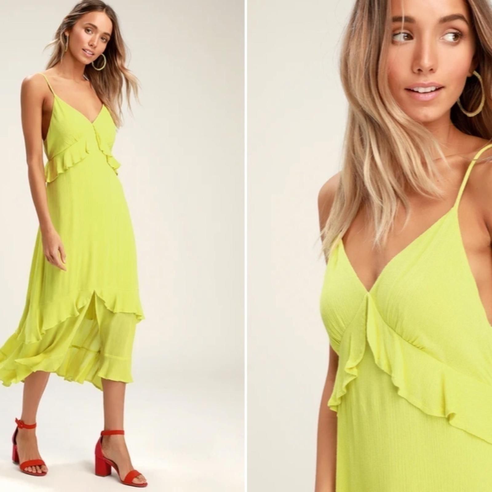 Lulus LULU's Tropical Vacation Flowy Tie Back Sexy Bohemian Midi Size L / US 10 / IT 46 - 3 Thumbnail