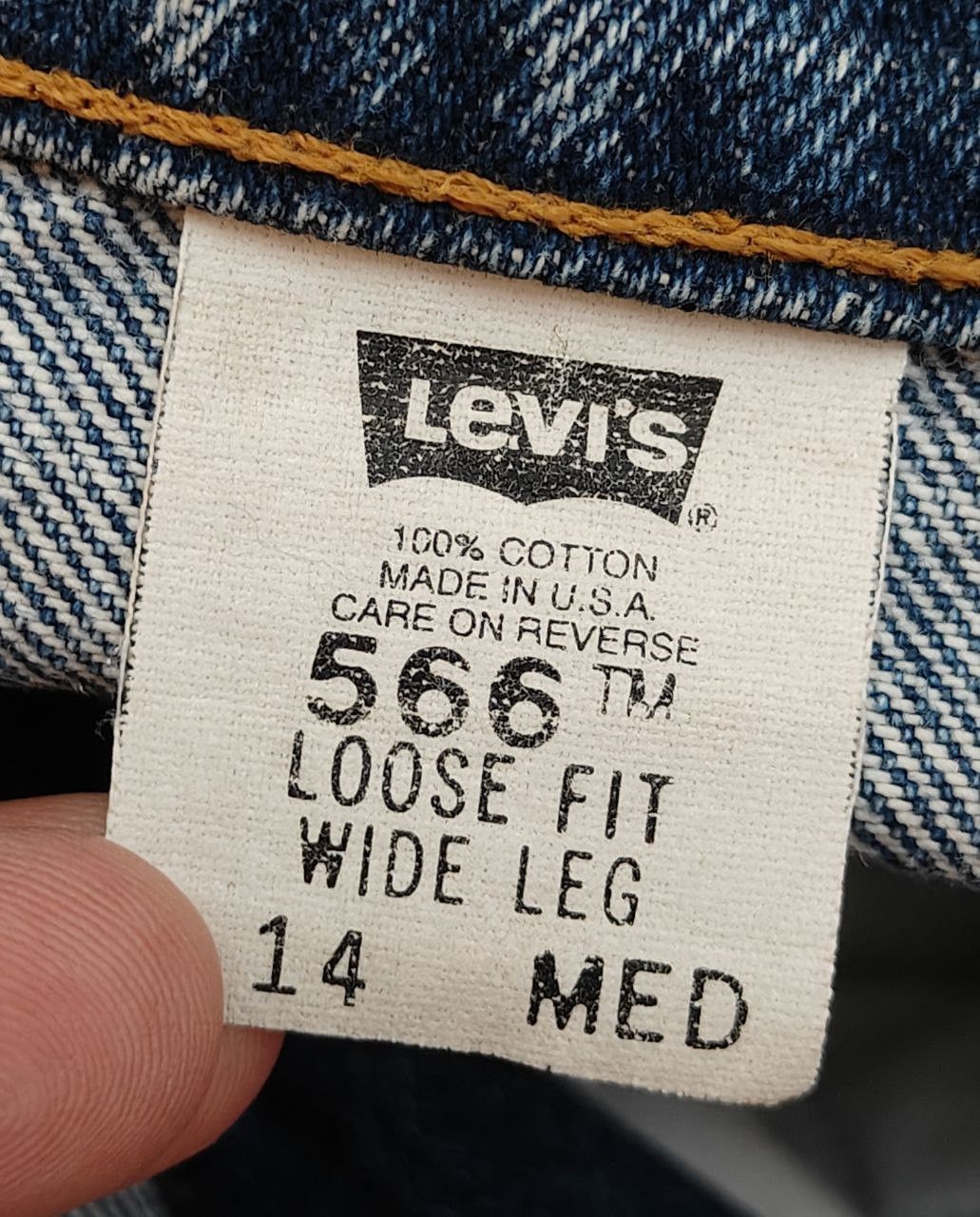 Levi's 90s Vintage Levis 566 Worn Baggy Denim Size US 34 / EU 50 - 5 Thumbnail