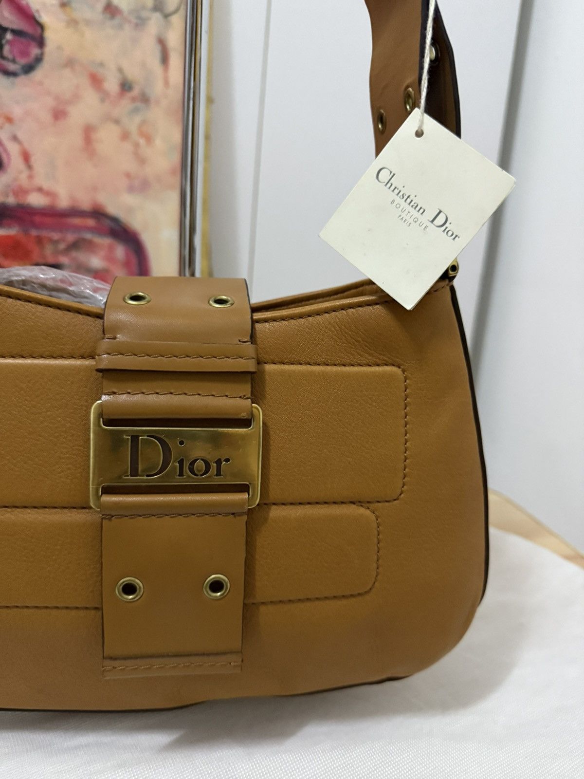 Dior 2002 Christian Dior brown leather Street Chic Columbus bag Size ONE SIZE - 3 Thumbnail