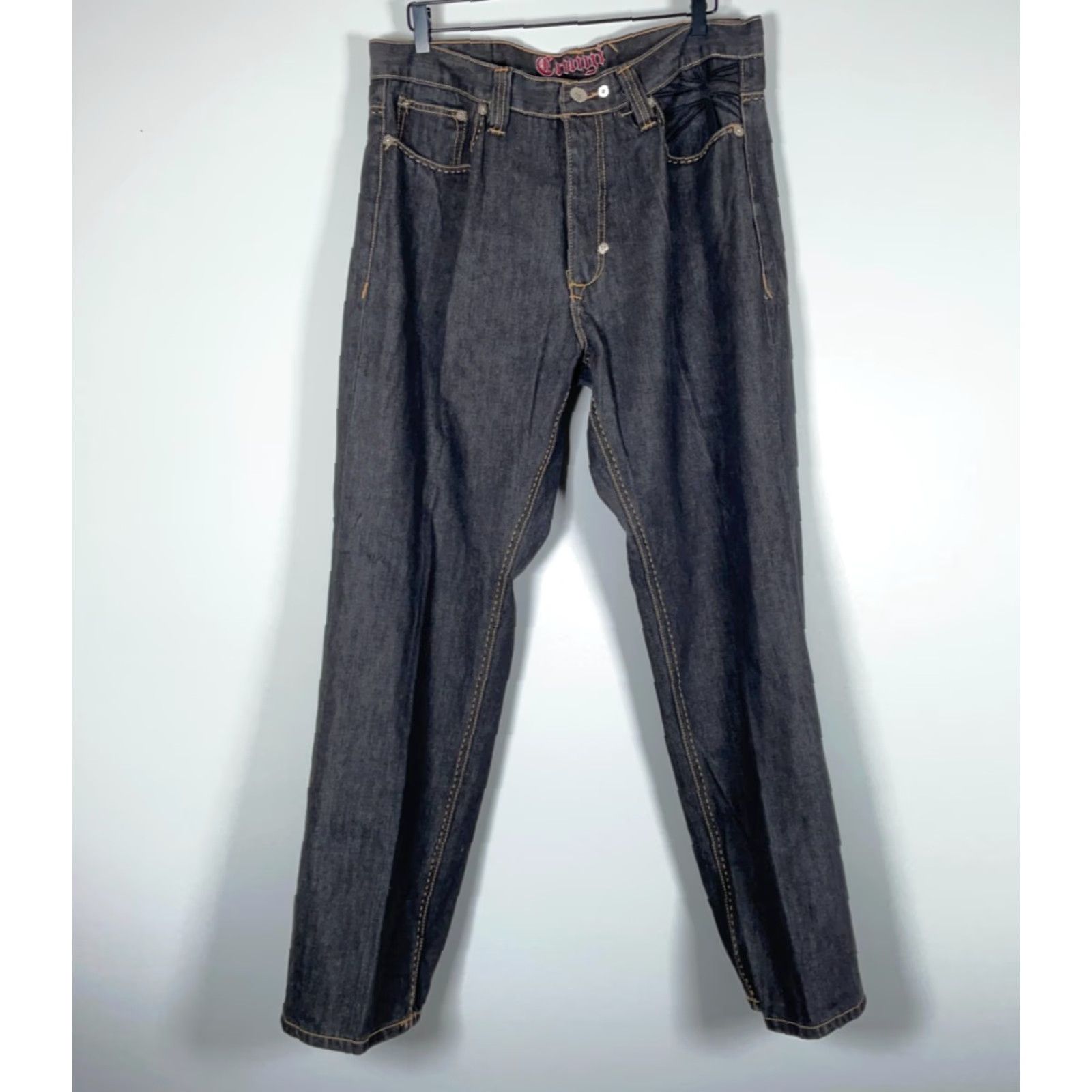 Coogi VINTAGE COOGI Baggy Fit Jeans Men's 38 x 33 Black Denim Embroidered Retro Hip Hop Size US 38 / EU 54 - 2 Thumbnail