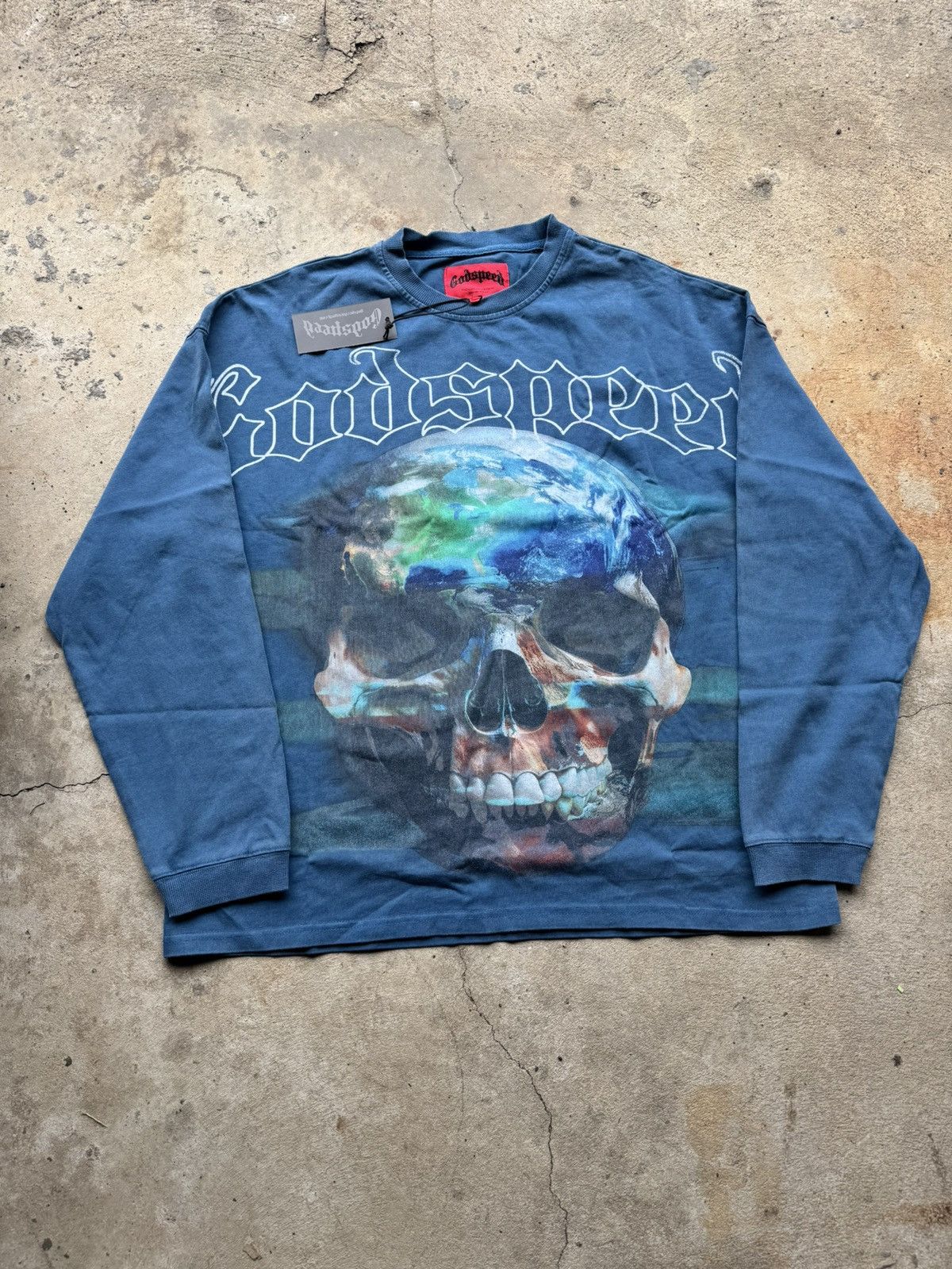 Godspeed Godspeed Skull Globe Longsleeve Size US XXL / EU 58 / 5 - 1 Thumbnail