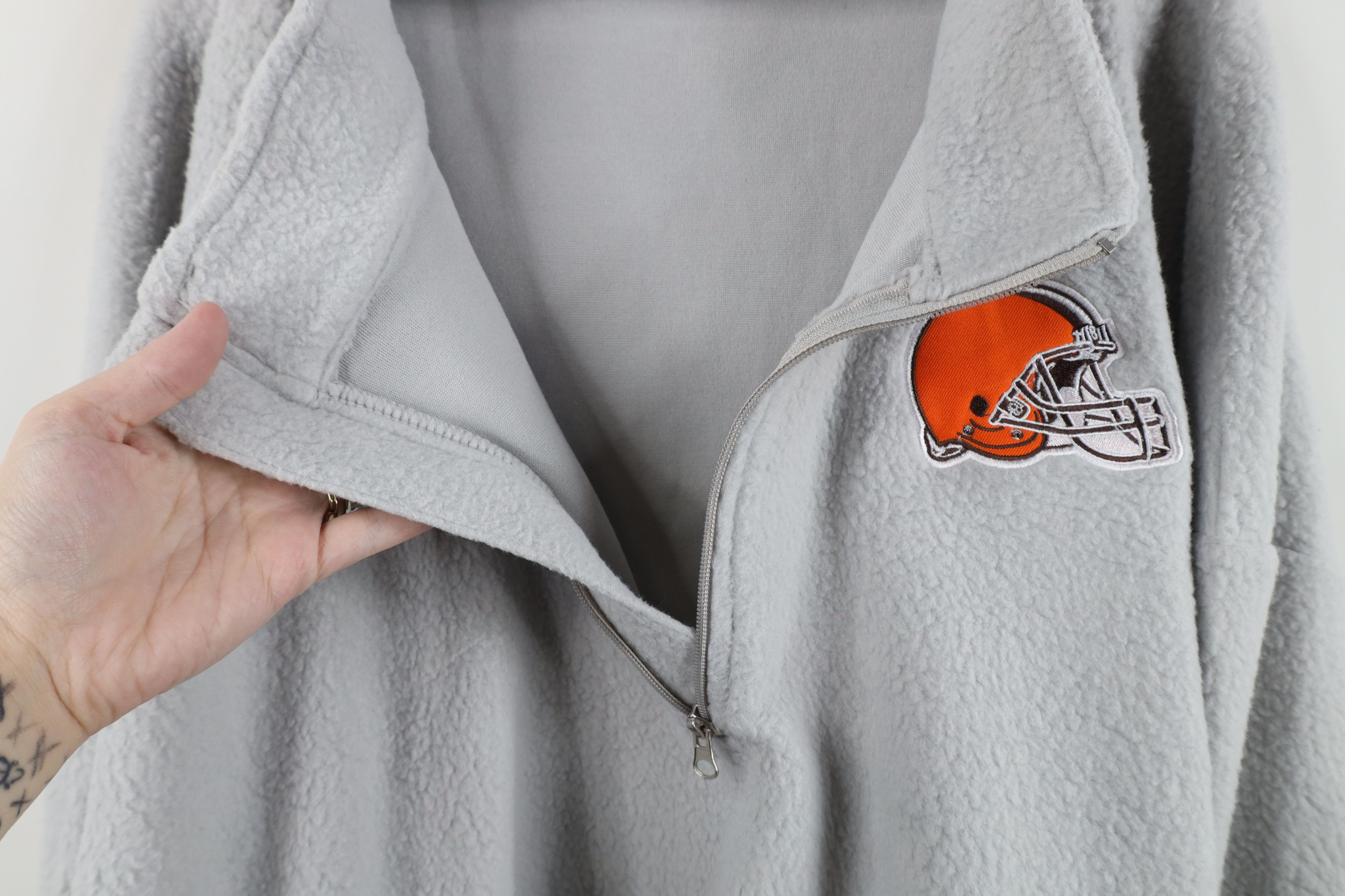 Vintage New Fanatics Football Half Zip Fleece Pullover Sweater Size 4XL / US 24-26 - 10 Thumbnail