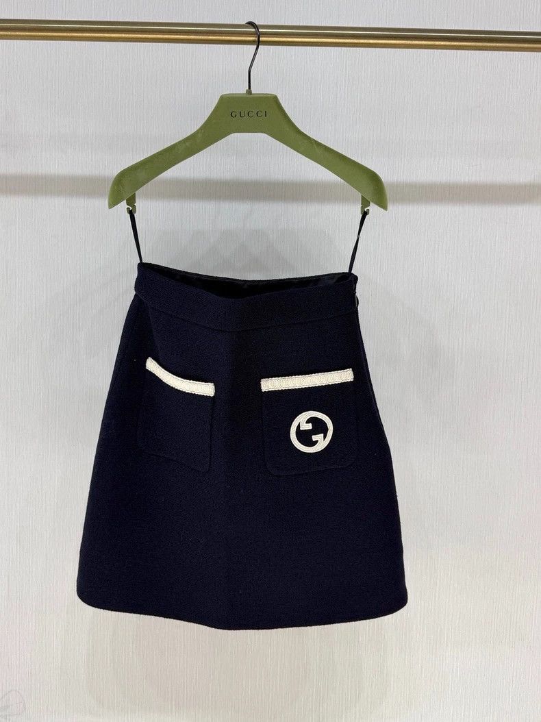 Gucci Gucci 24SS autumn and winter tweed GG logo skirt 2503-Nexta Size 24" / US 00 / IT 34 - 1 Thumbnail