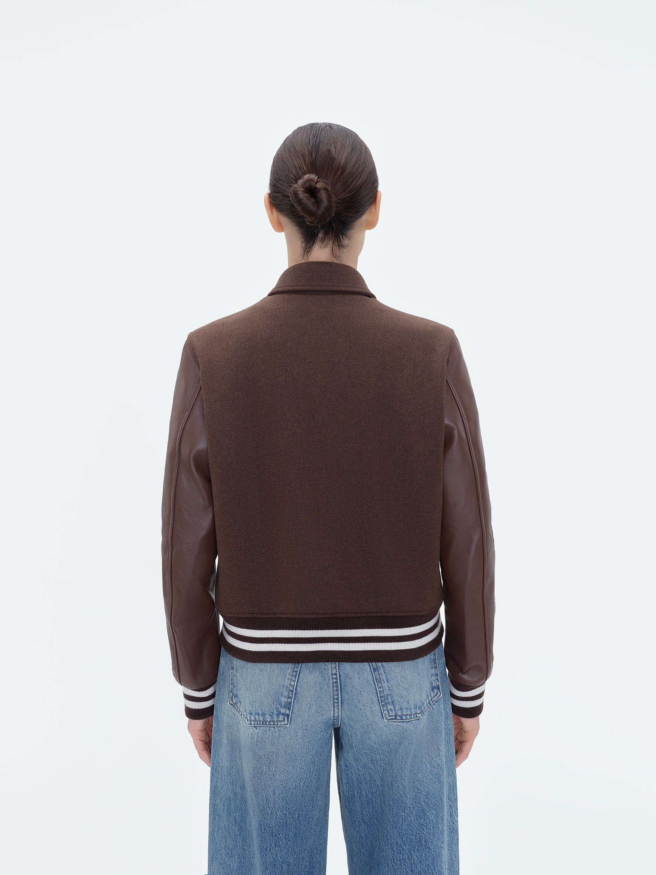 Amiri oc11z0325 Bones Bomber Jacket in Brown/White Size M / US 6-8 / IT 42-44 - 3 Thumbnail