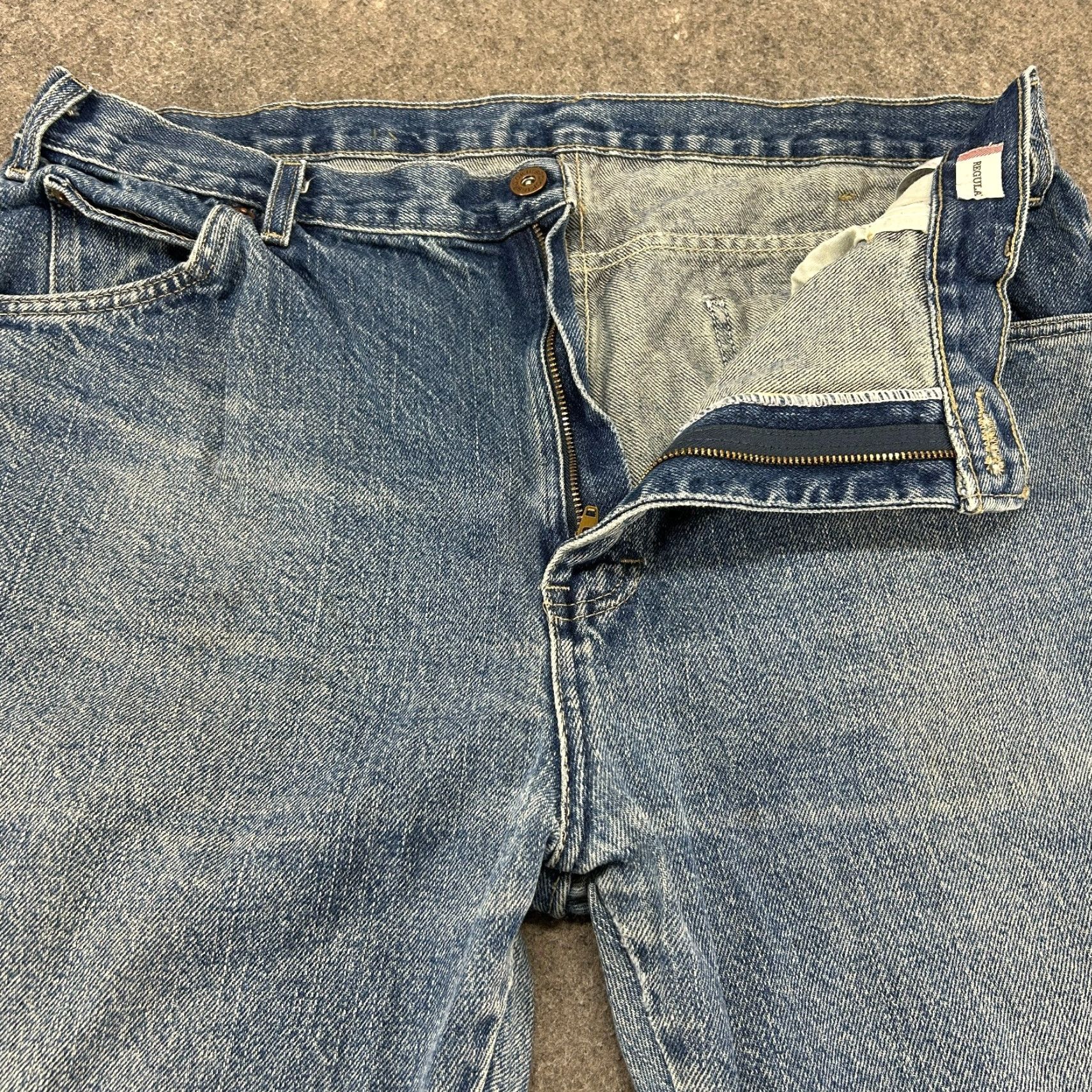 Dickies Dickies Jeans Mens 36x32 Blue Carpenter Relaxed Straight Medium Wash Distressed Jeans Mens 90s Vintage No N/A Size US 36 / EU 52 - 2 Thumbnail