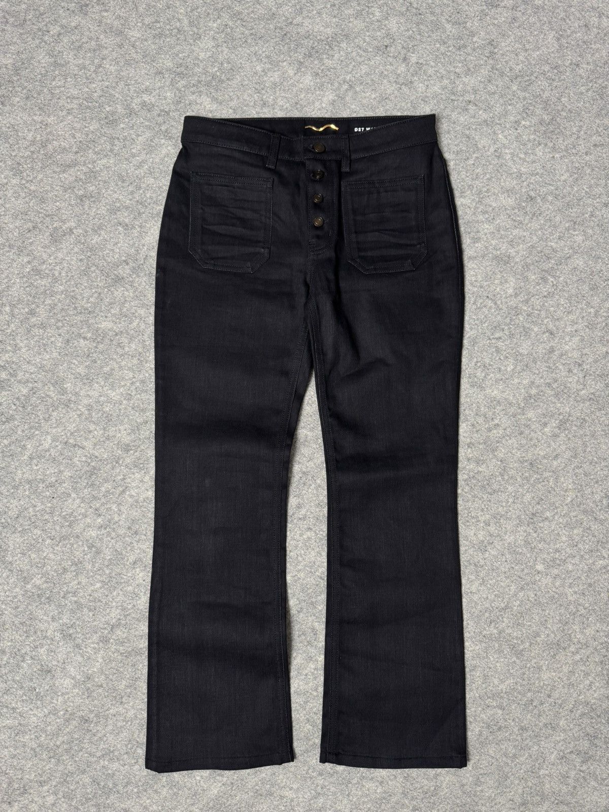 Saint Laurent Paris Saint Laurent Paris Used Black HW D27 Flared Denim Size 26" / US 2 / IT 38 - 3 Thumbnail