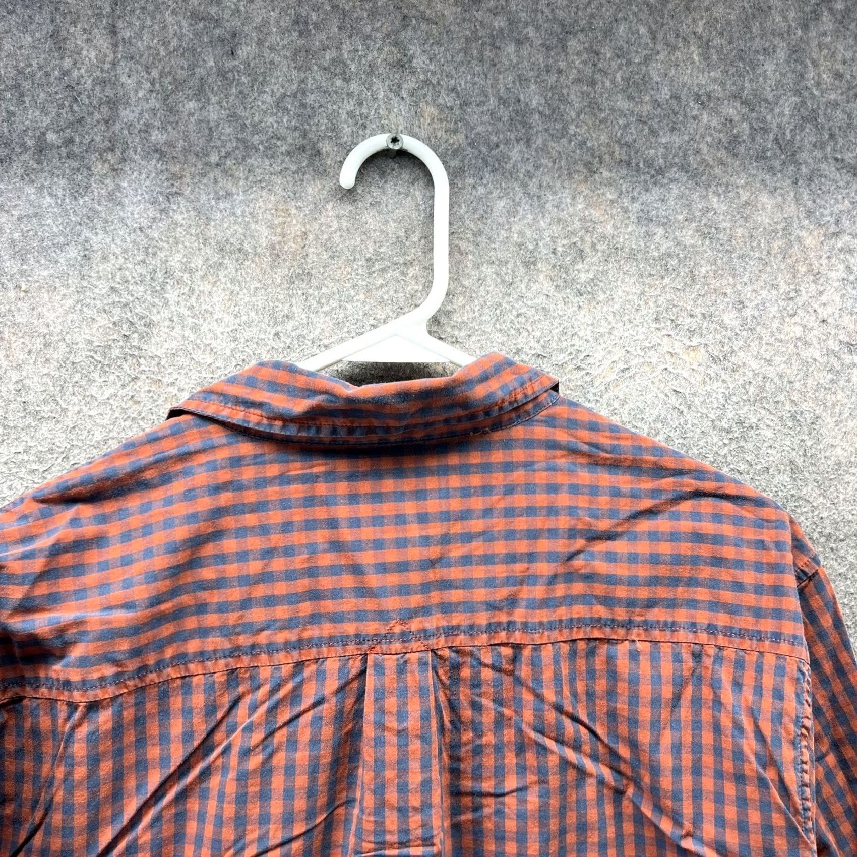 Lucky Brand Lucky Brand Shirt Mens XL Orange Check Saturday Stretch Slim Fit Button Front Size US XL / EU 56 / 4 - 3 Thumbnail