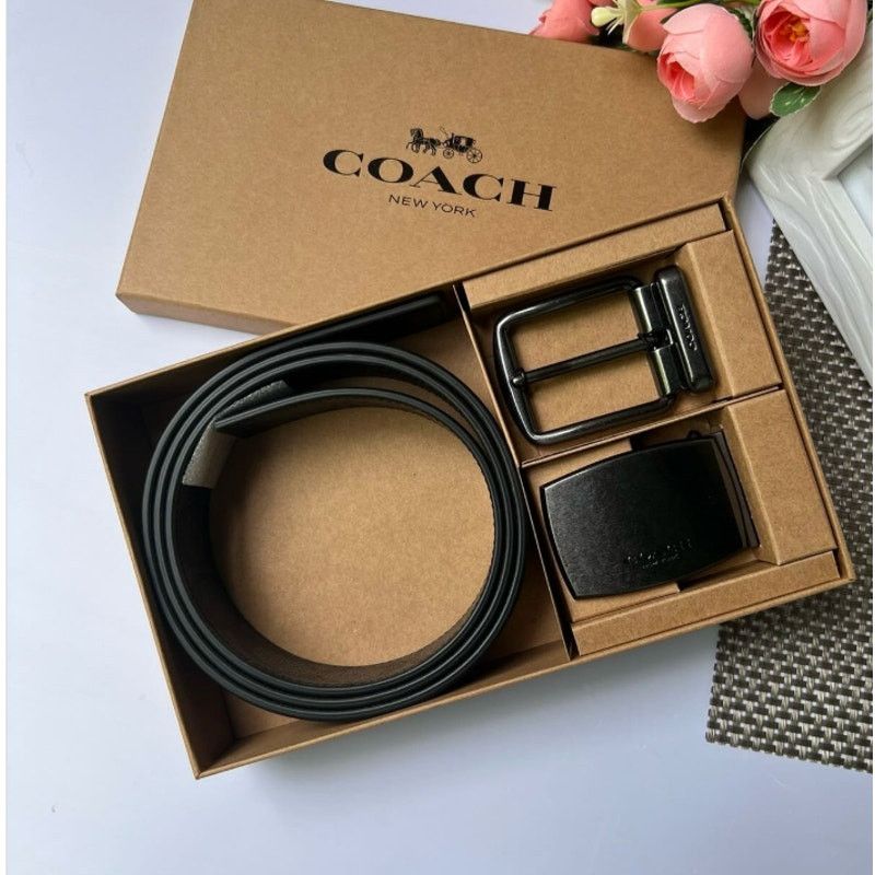 Coach NWT Coach Roller Buckle Cut To Size Reversible Belt  display picture 3