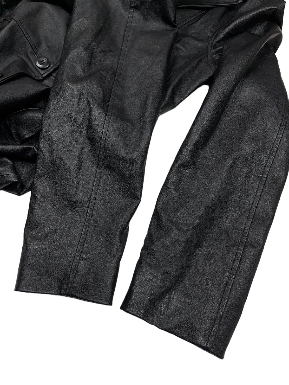 Genuine Leather Vintage Leather Long Coat Jacket Matrix Style Gothic Size S / US 4 / IT 40 - 4 Thumbnail