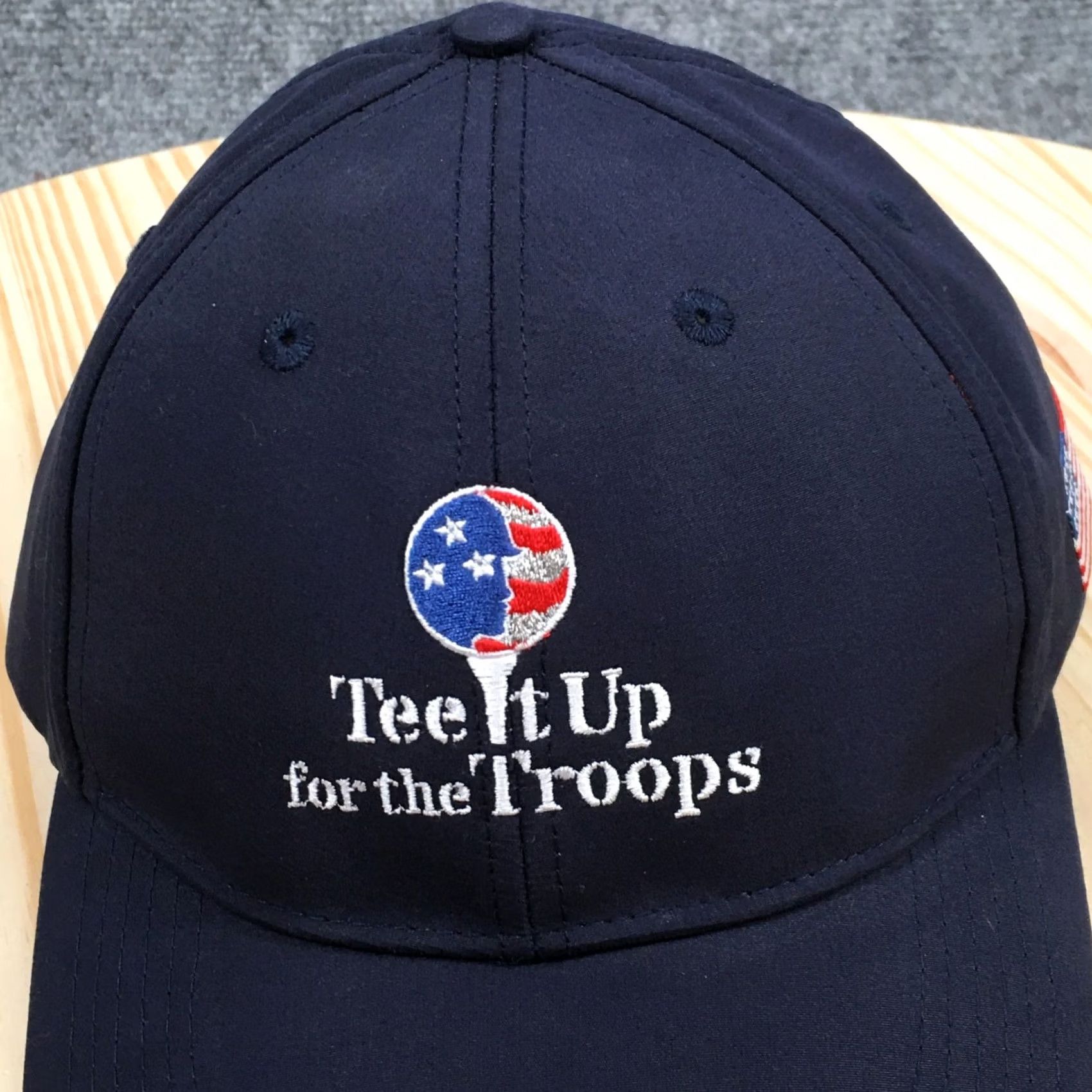 Imperial Baseball Cap Tee Ut Up For The Troops Unisex Blue OS Adjustable Curved Brim Size ONE SIZE - 3 Thumbnail