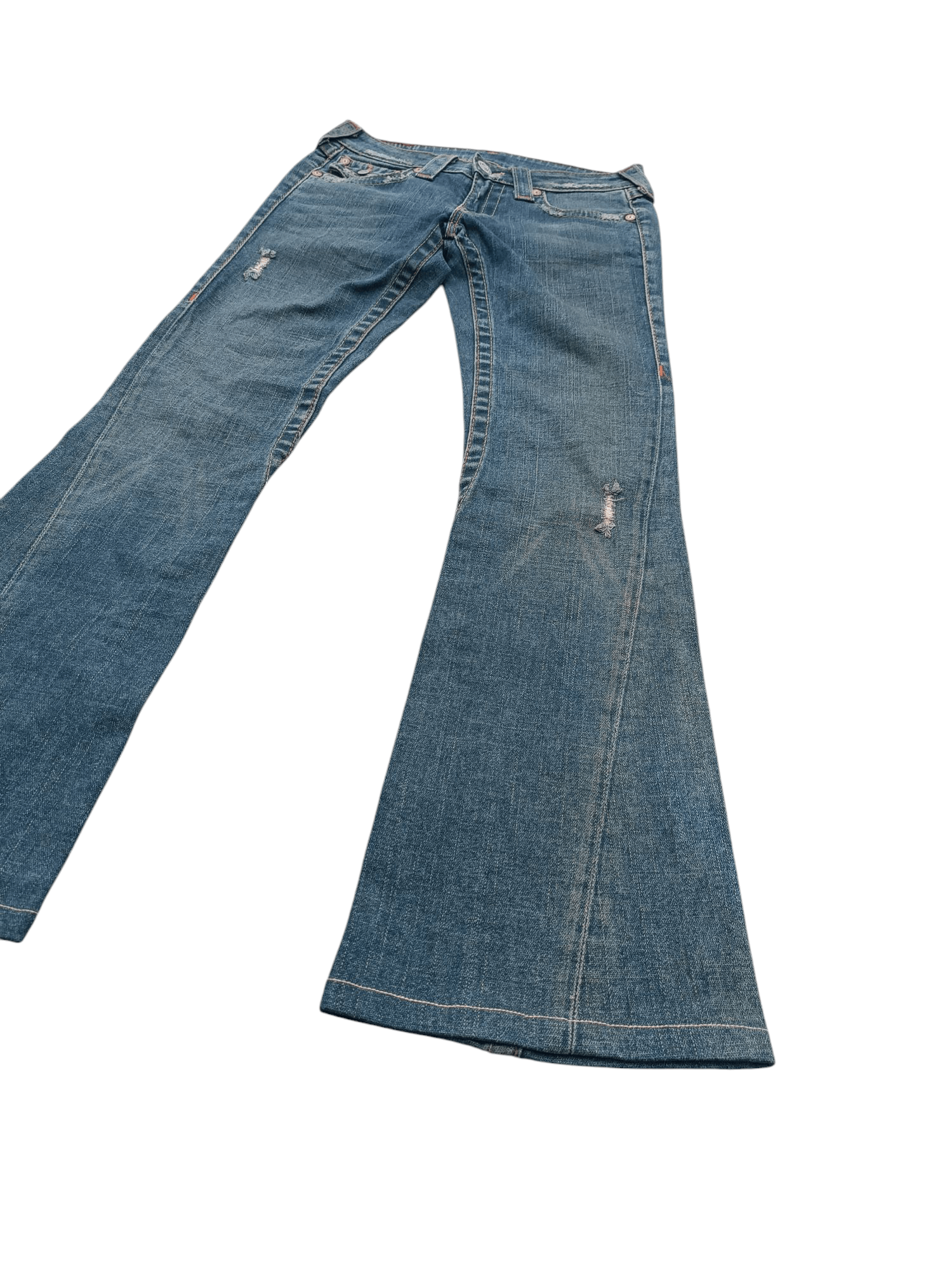 True Religion × Vintage VINTAGE FLARED TRUE RELIGION JOEY DISTRESSED DENIM TR018 Size US 27 - 2 Thumbnail