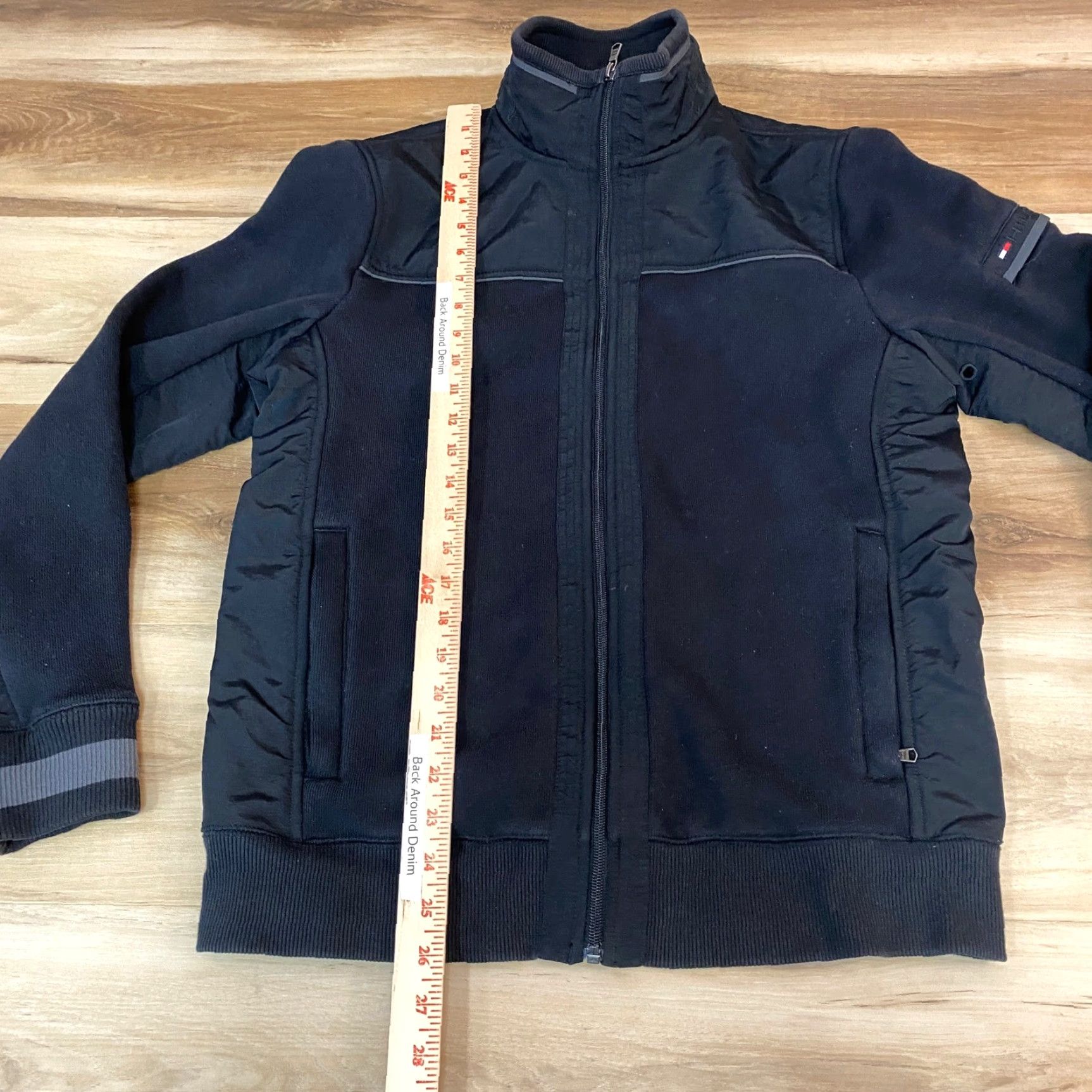 Tommy Hilfiger Tommy Hilfiger Mens Full Zip Track Jacket Black Medium Fleece Nylon Quilted Zipper Pockets Logo Breathable Sporty Casual Training Jacket Size US M / EU 48-50 / 2 - 5 Thumbnail