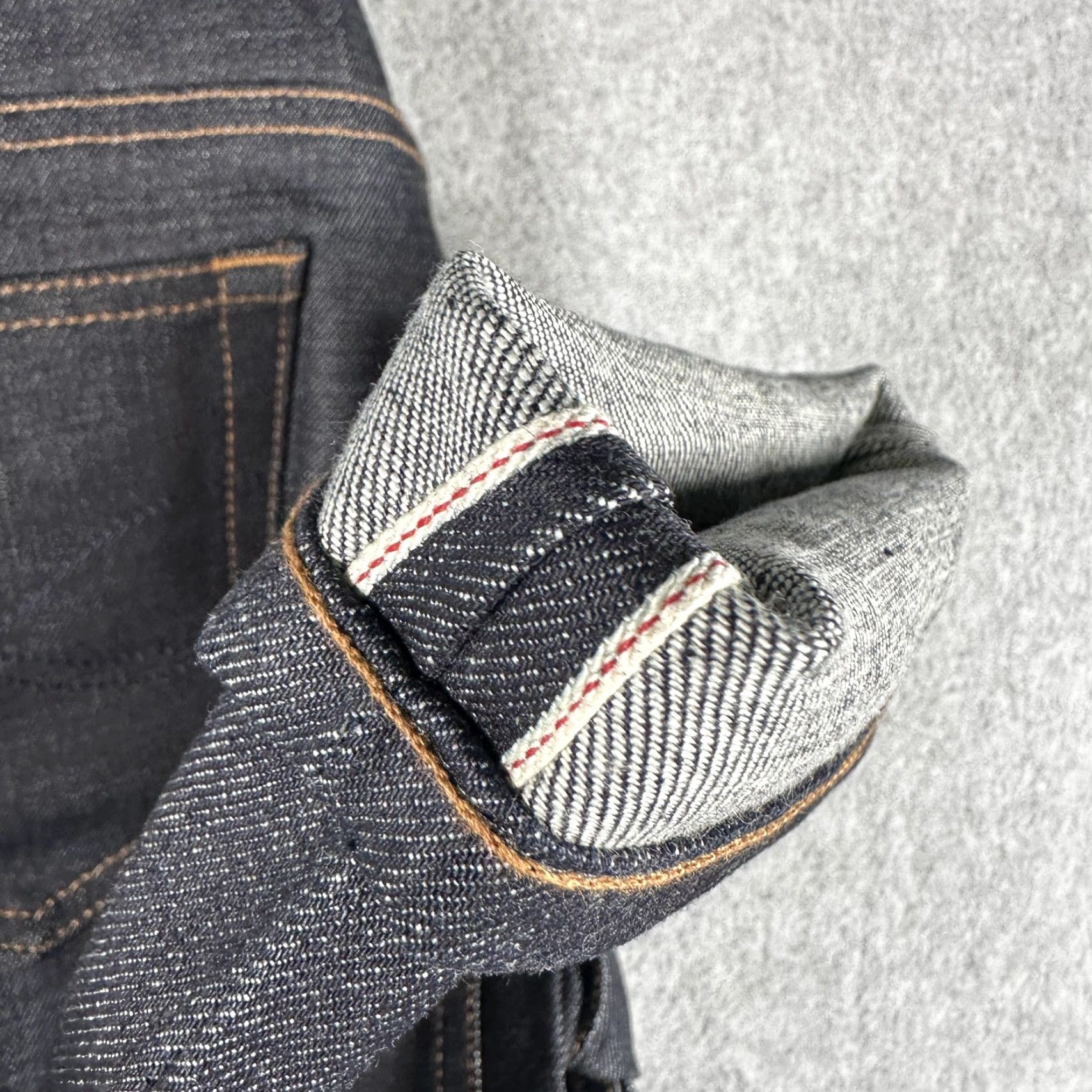 Denime Indigogene Denim Jeans Mens 32x34 Dark Indigo Straight Leg Zip 5-Pocket Denim Clothing USA Sample Size US 32 / EU 48 - 3 Thumbnail