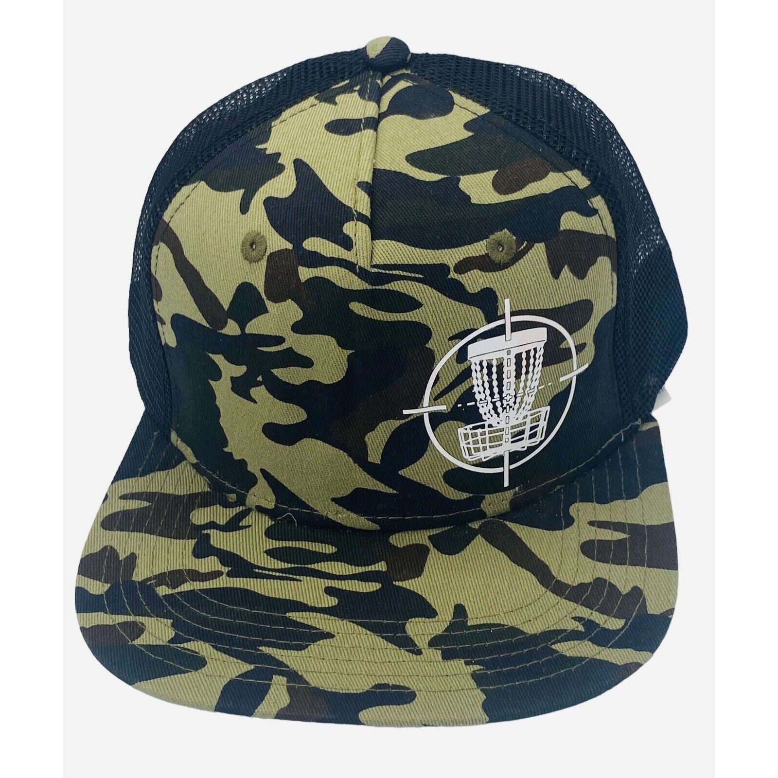The Unbranded Brand Disc Golf TARGET BASKET CAMO Hat Trucker Cap Snap Back Size ONE SIZE - 1 Thumbnail