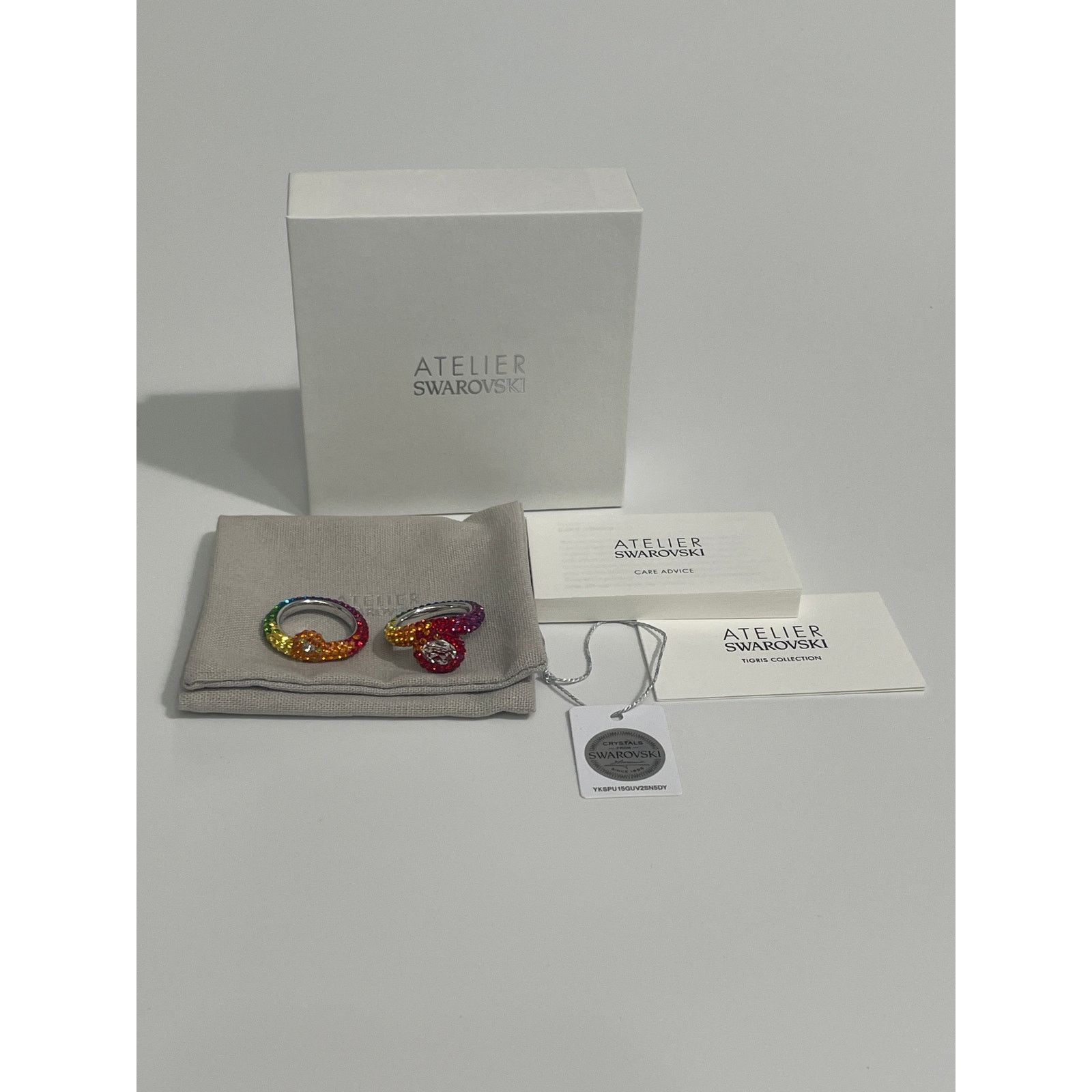 Swarovski Swarovski Atelier Tigris ring Set (2)size52/6 Rhodium plated Size ONE SIZE - 4 Thumbnail