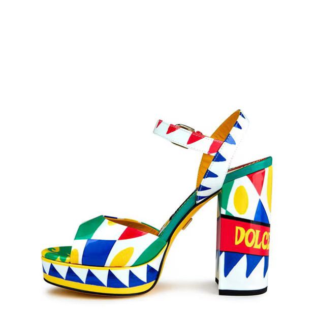 Dolce & Gabbana o1g2r1mq1024 Sandal Heel in Multicolor Size US 7.5 / IT 37.5 - 2 Thumbnail