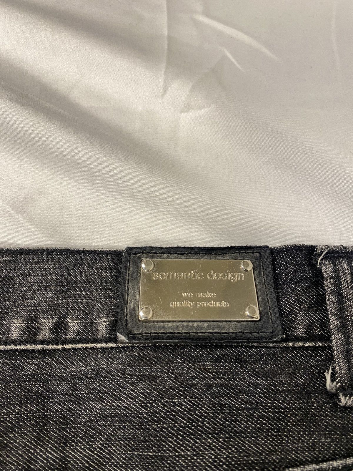 Japanese Brand Semantic Design Studded Skull Flared Washed Denim Jeans Size US 31 - 10 Thumbnail