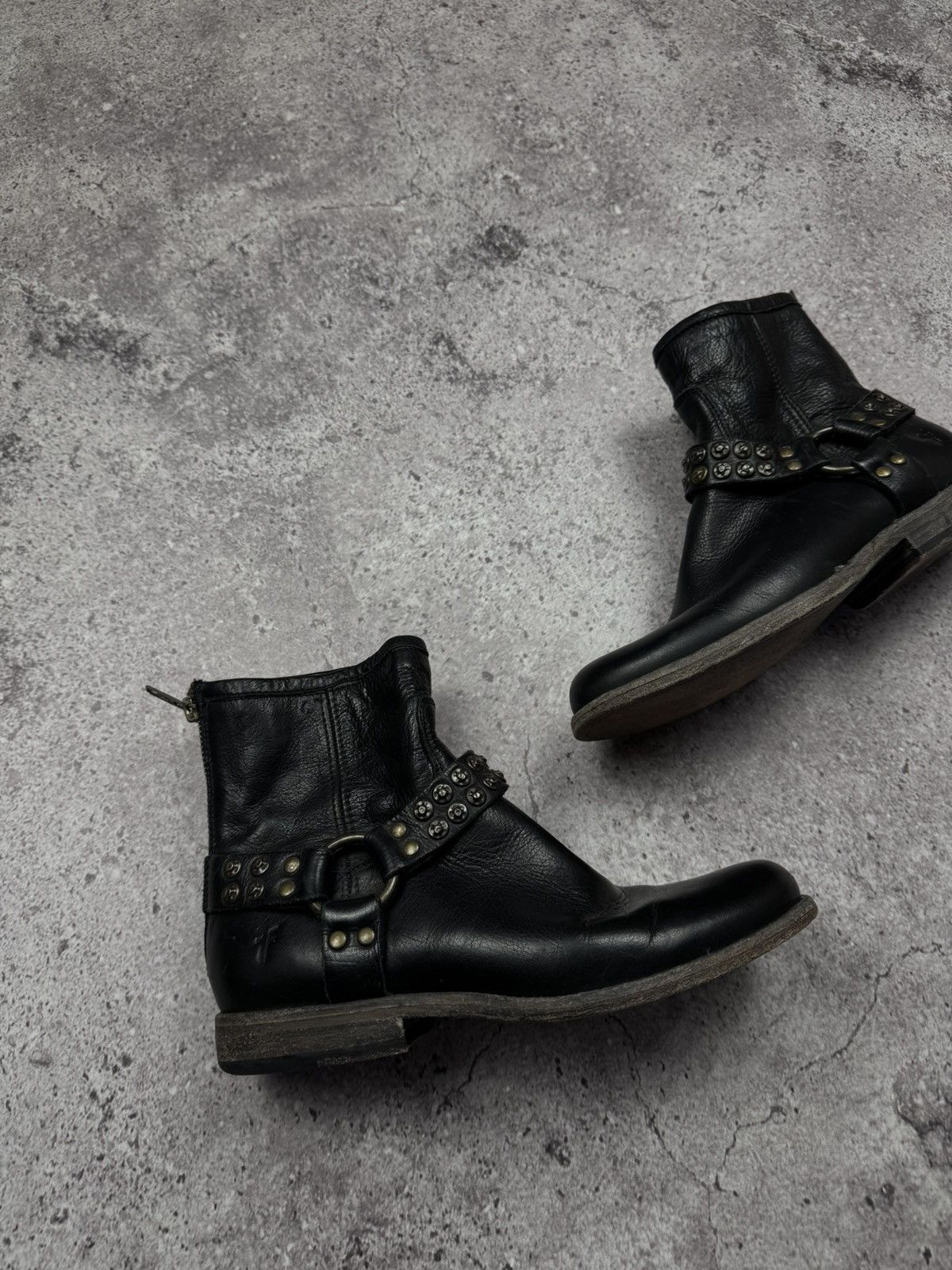 A.S.98 A.S 98 FRYE Vintage Leather Cowboy Boots Western shoes GUIDI Size US 7.5 / IT 37.5 - 2 Thumbnail