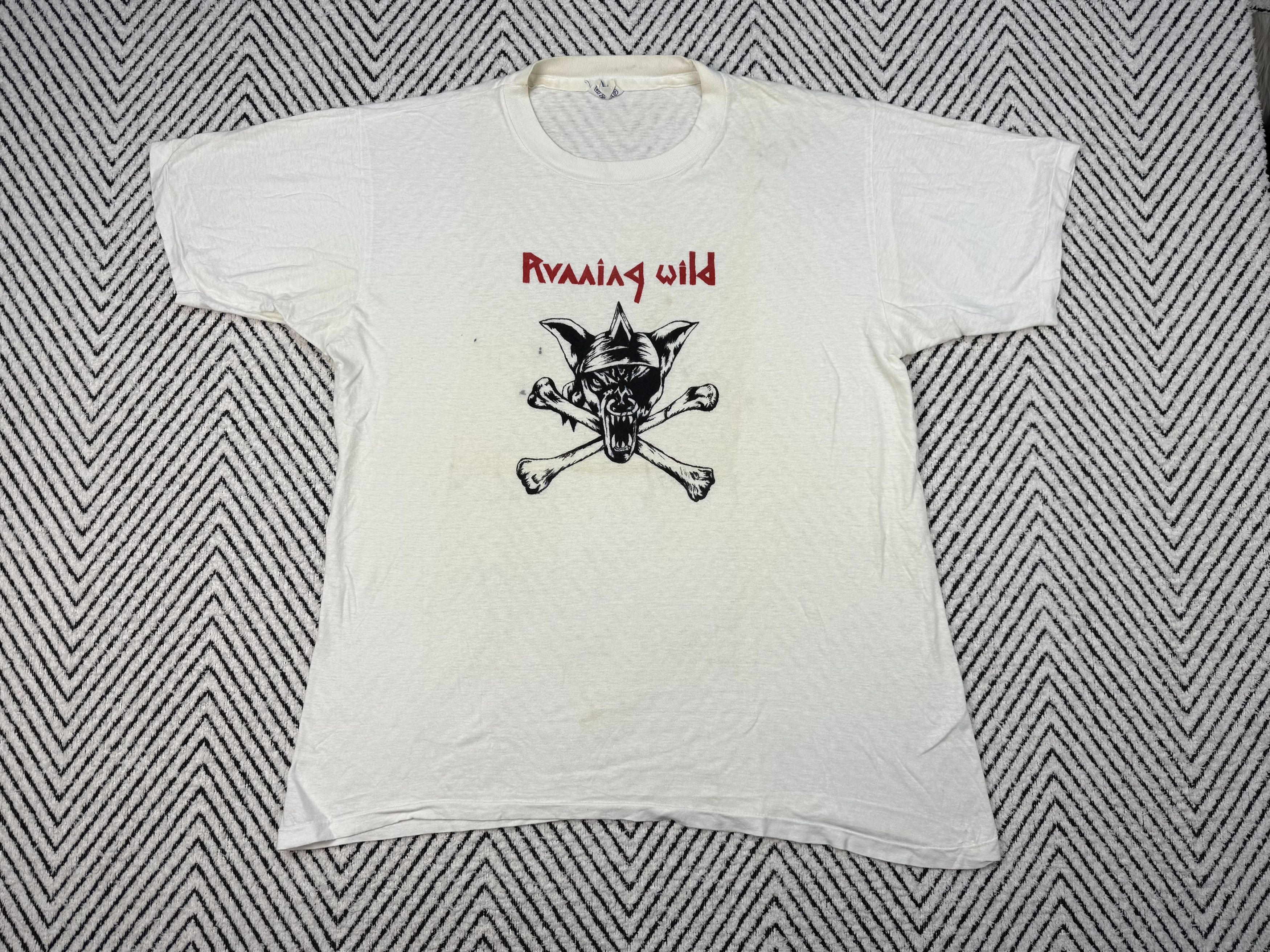 Band Tees Rare Running Wild vintage tshirt 80s Size US XL / EU 56 / 4 - 1 Thumbnail