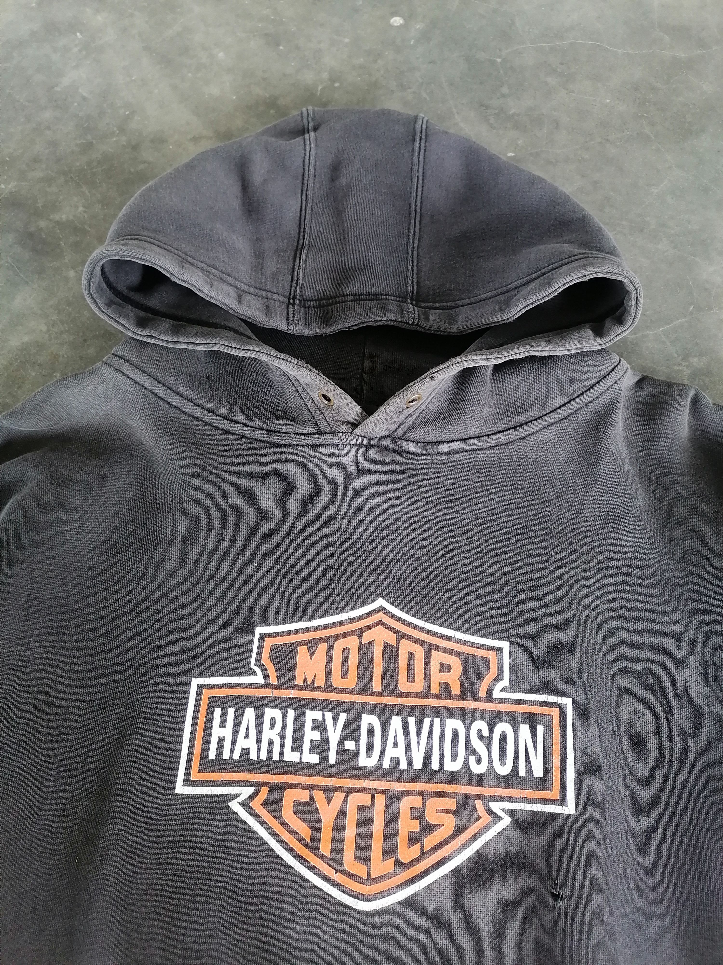 Harley Davidson Trashed Faded Vintage Harley Davidson Hoodies Size US M / EU 48-50 / 2 - 5 Thumbnail