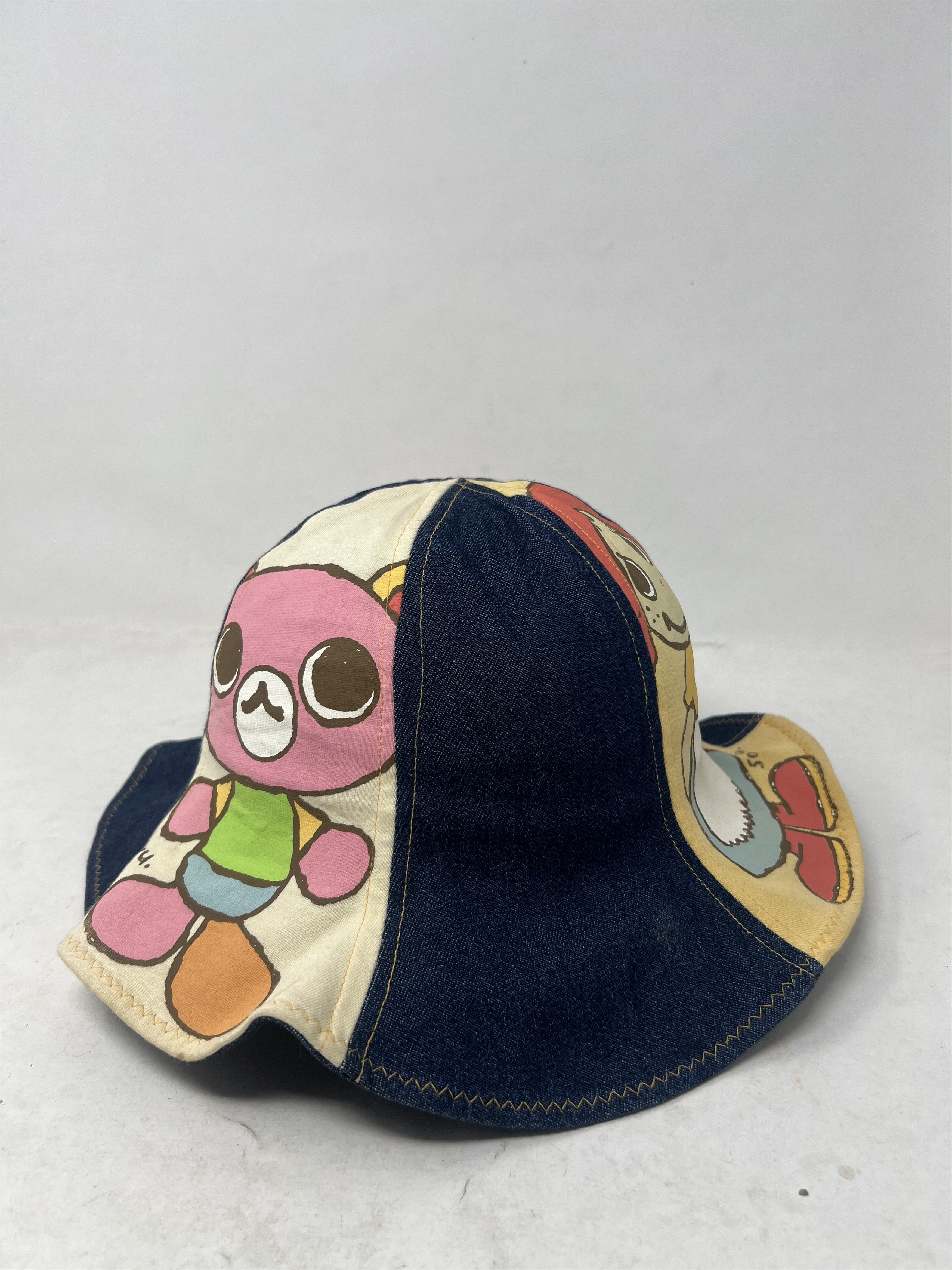 If Six Was Nine Bruyant Denim Patchwork Rag Doll Bucket Hat Size ONE SIZE - 4 Thumbnail