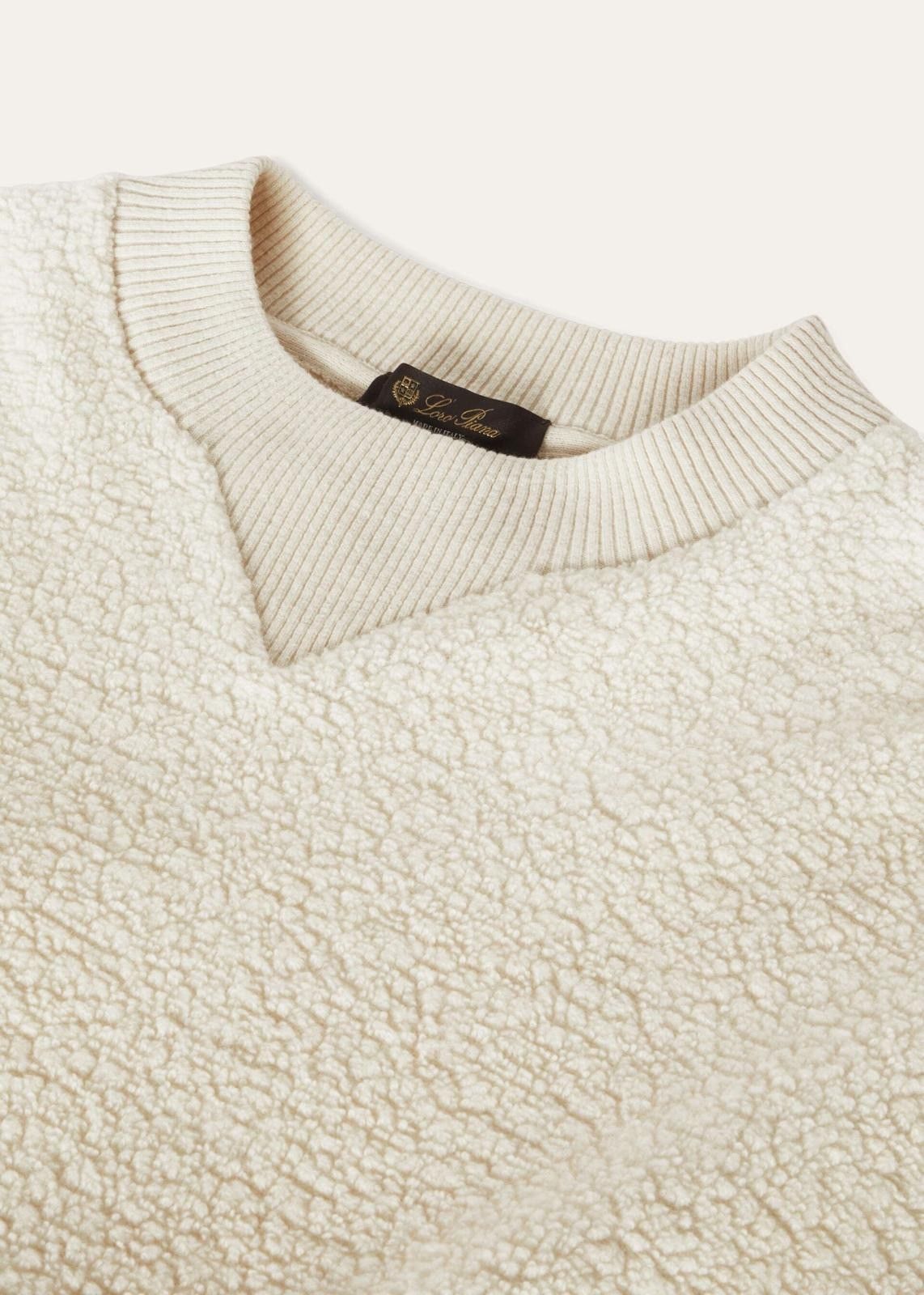 Loro Piana o1srvl11e1124 Cocooning Cropped Crew-Neck Sweatshirt Size L / US 10 / IT 46 - 7 Thumbnail
