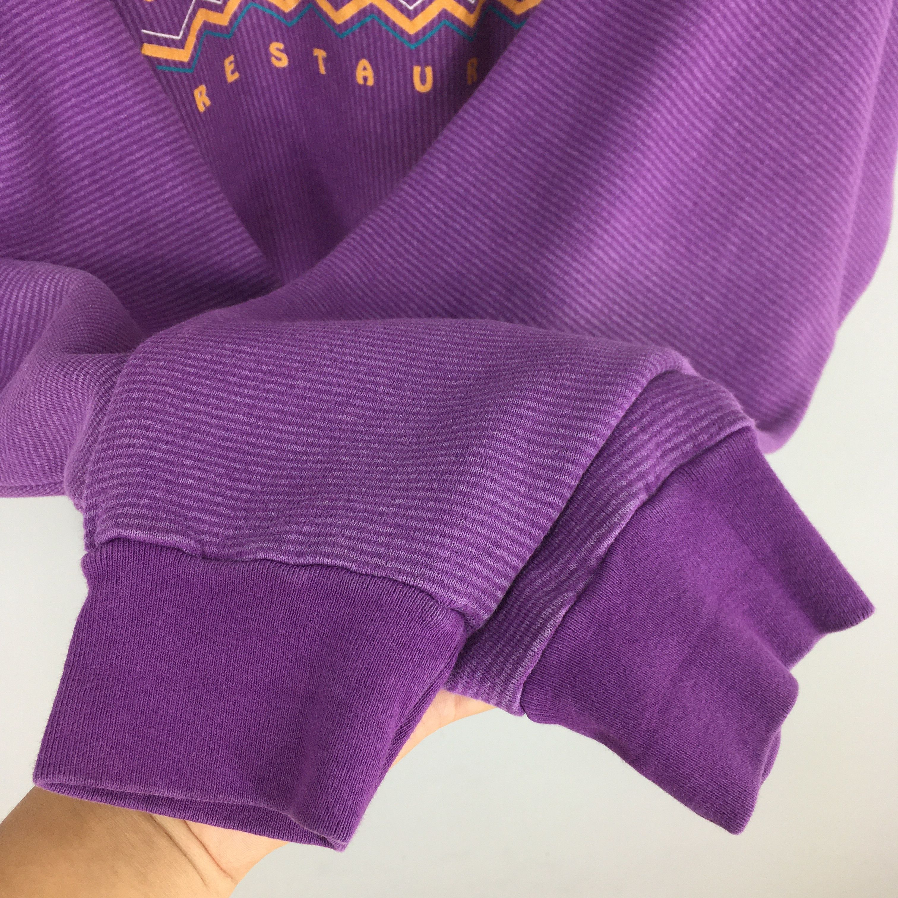 Midwest Kids Vintage 90s Hacienda Restaurant Purple Sweatshirt XLarge Size US XL / EU 56 / 4 - 4 Thumbnail