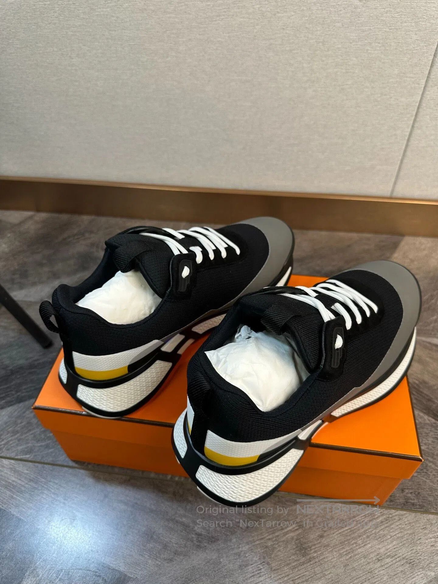 Hermes Hermes Iron Black Gray Dad Shoes. Size US 9 / EU 42 - 1 Thumbnail