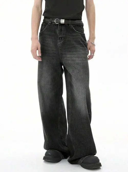 Jean × Vintage Vintage Washed Straight Leg Jeans Size US 34 / EU 50 - 3 Thumbnail