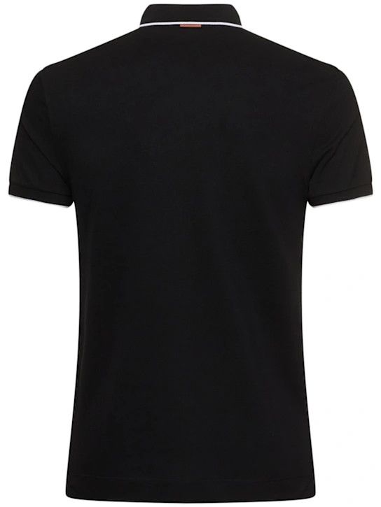 Z Zegna o1lsvrm0525 Short Sleeve Polo in Black Size US XL / EU 56 / 4 - 2 Thumbnail