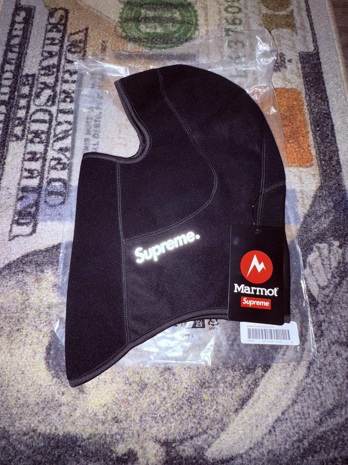 Supreme Marmot Fleece Balaclava Black