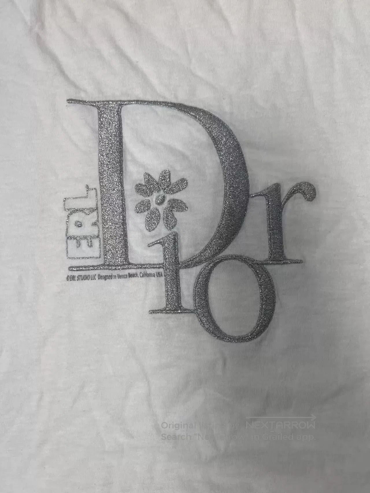 Dior DIOR Distressed Logo Embroidery Crewneck T-Shirt. Size US M / EU 48-50 / 2 - 3 Thumbnail