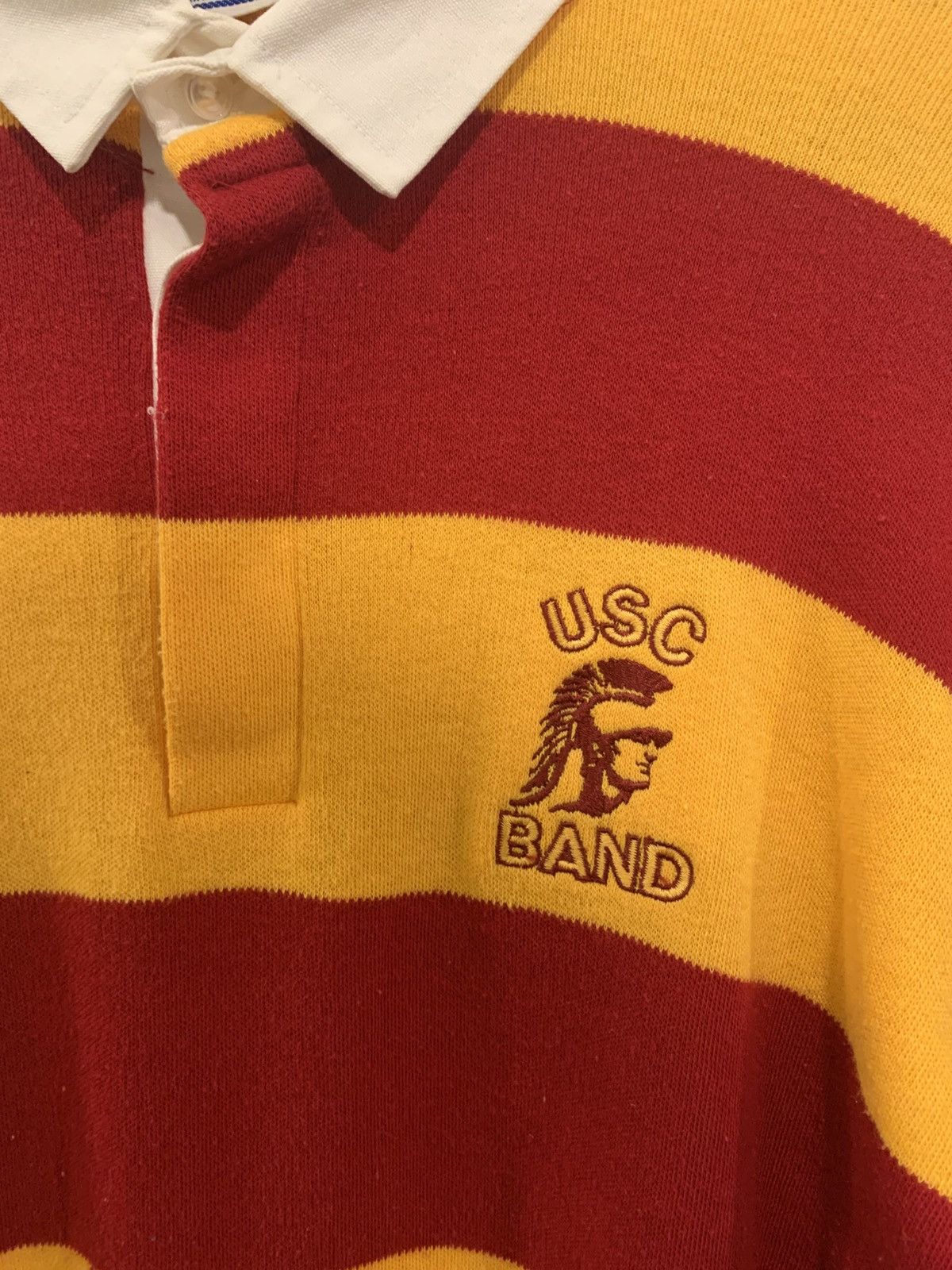 Vintage 90”s USC Band Trojans Rugby Polo Long Sleeve Size US XL / EU 56 / 4 - 2 Thumbnail
