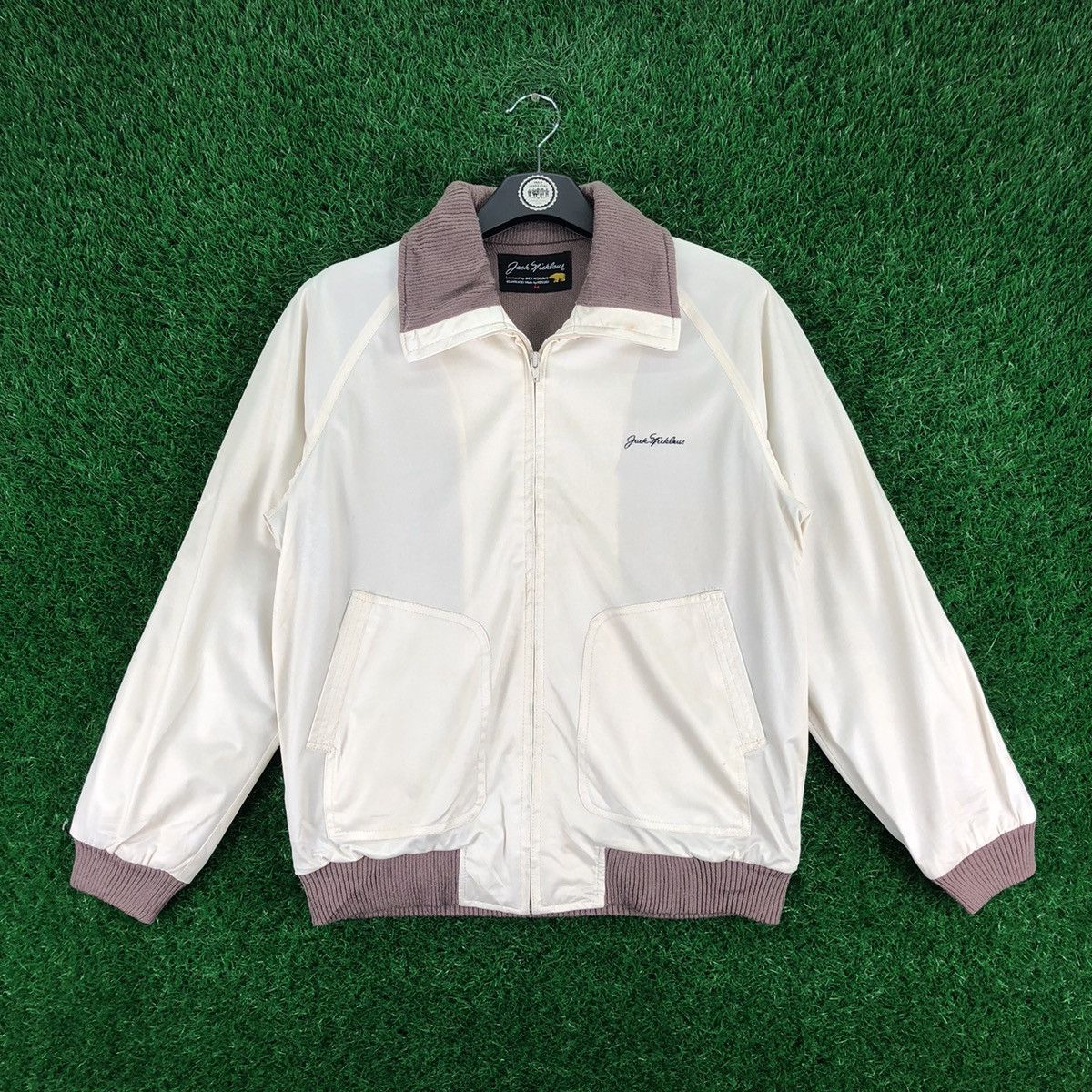 Japanese Brand Vintage 80's Casual Satin Zipper Jacket by Jack Nicklaus Size US S / EU 44-46 / 1 - 1 Thumbnail