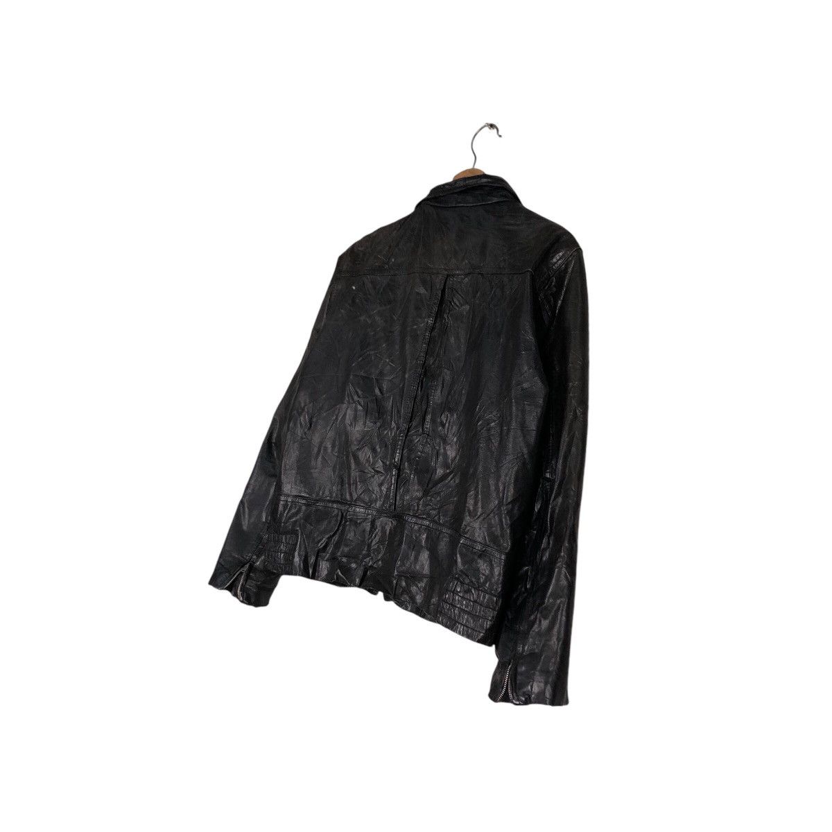 Japanese Brand 📌Vintage Biker Genuine Leather Jacket Skendel Issey Miyake Size US M / EU 48-50 / 2 - 11 Thumbnail