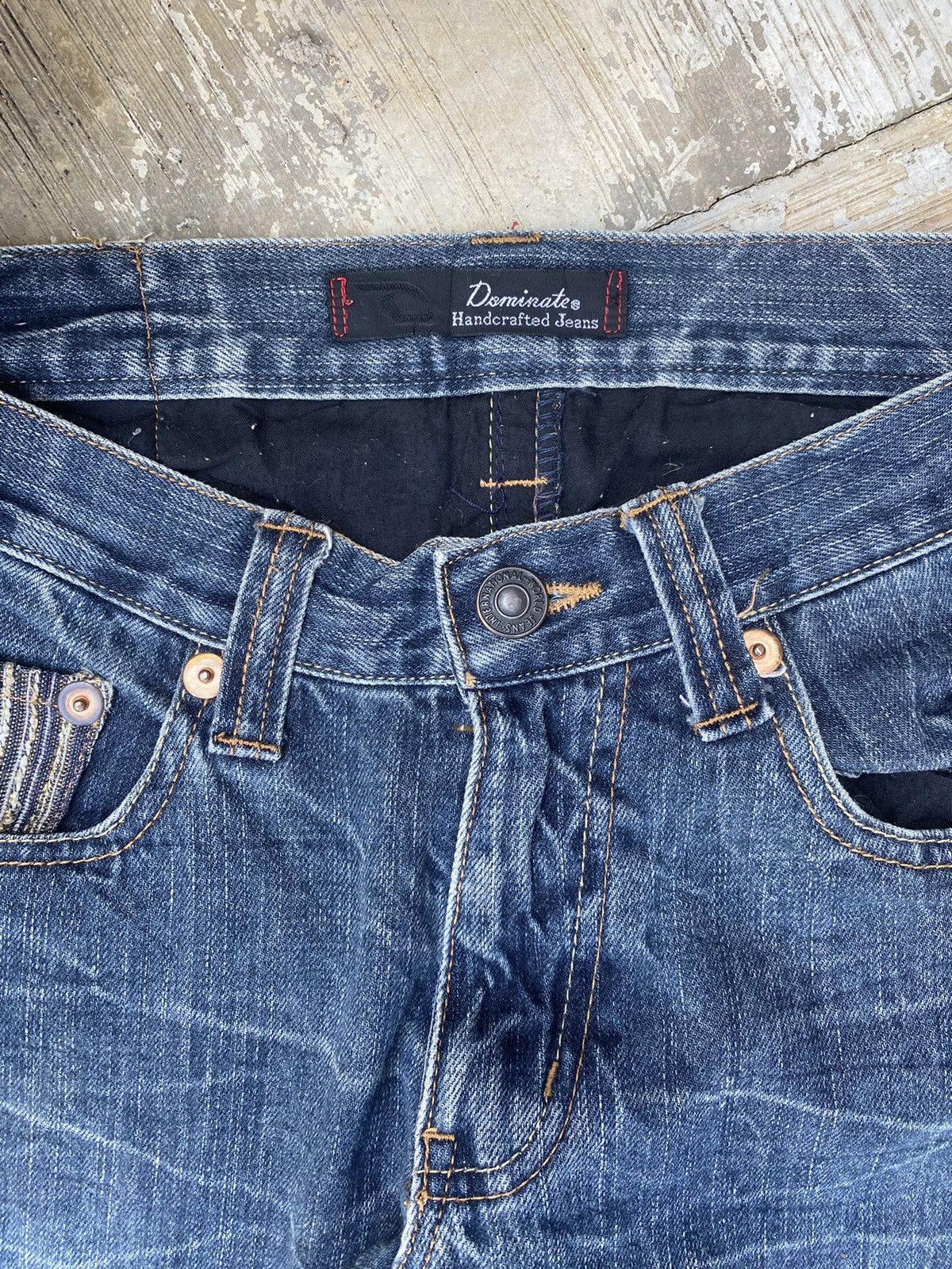 Japanese Brand Dominate Handcrafted Stone Wash Jeans Size US 29 - 3 Thumbnail